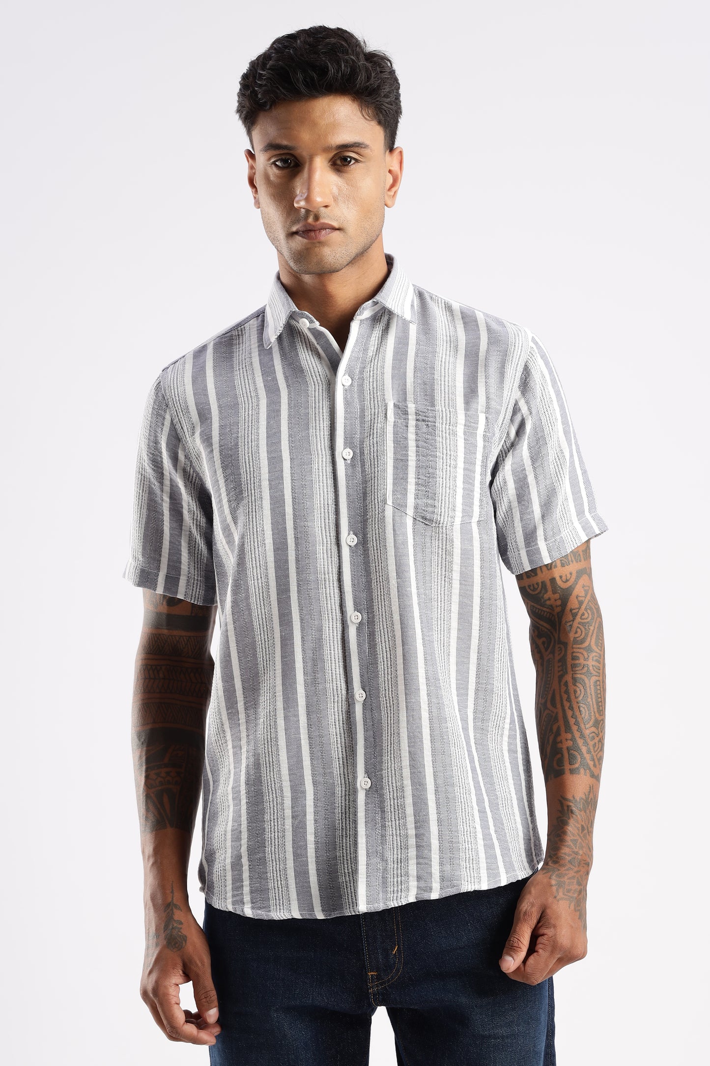 Multi Color Half Sleeve Korean Linen Shirt