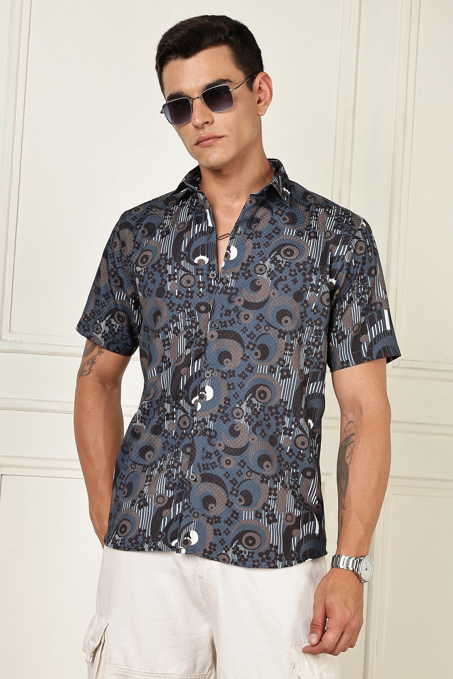 Multi Color Half Sleeve Korean Linen Shirt
