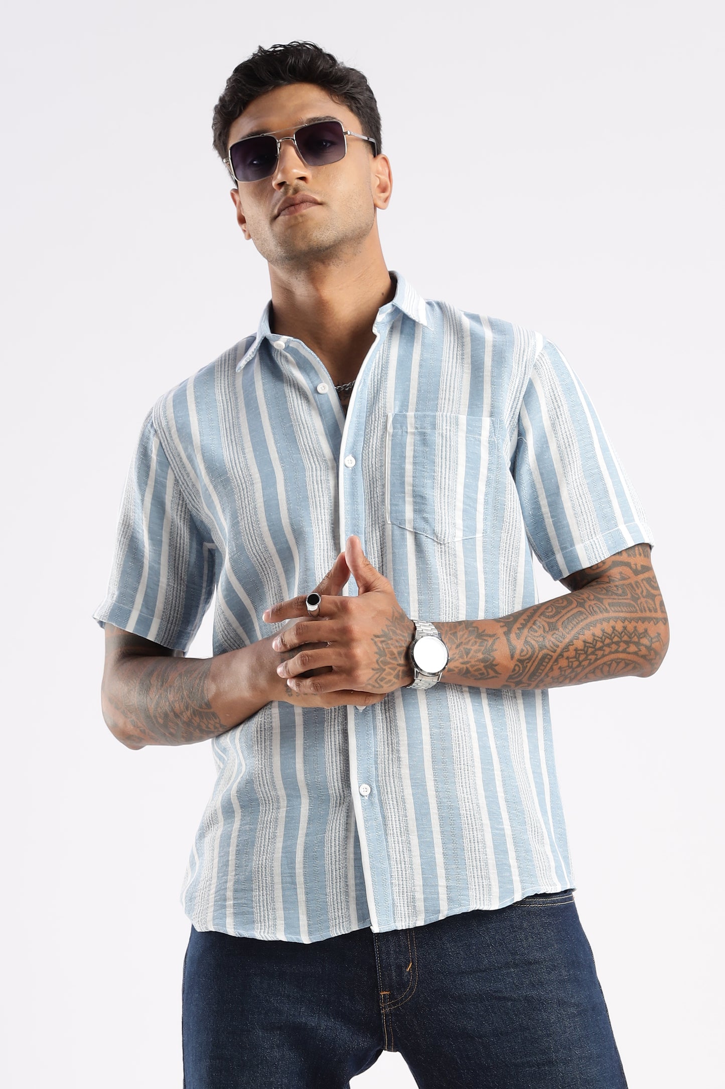 Multi Color Half Sleeve Korean Linen Shirt