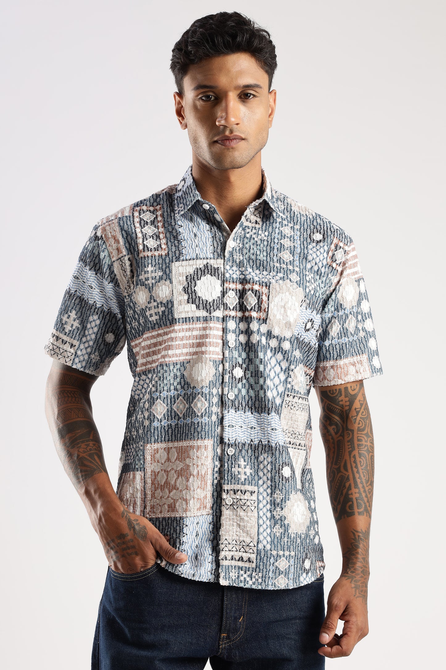Multi Color Half Sleeve Korean Linen Shirt