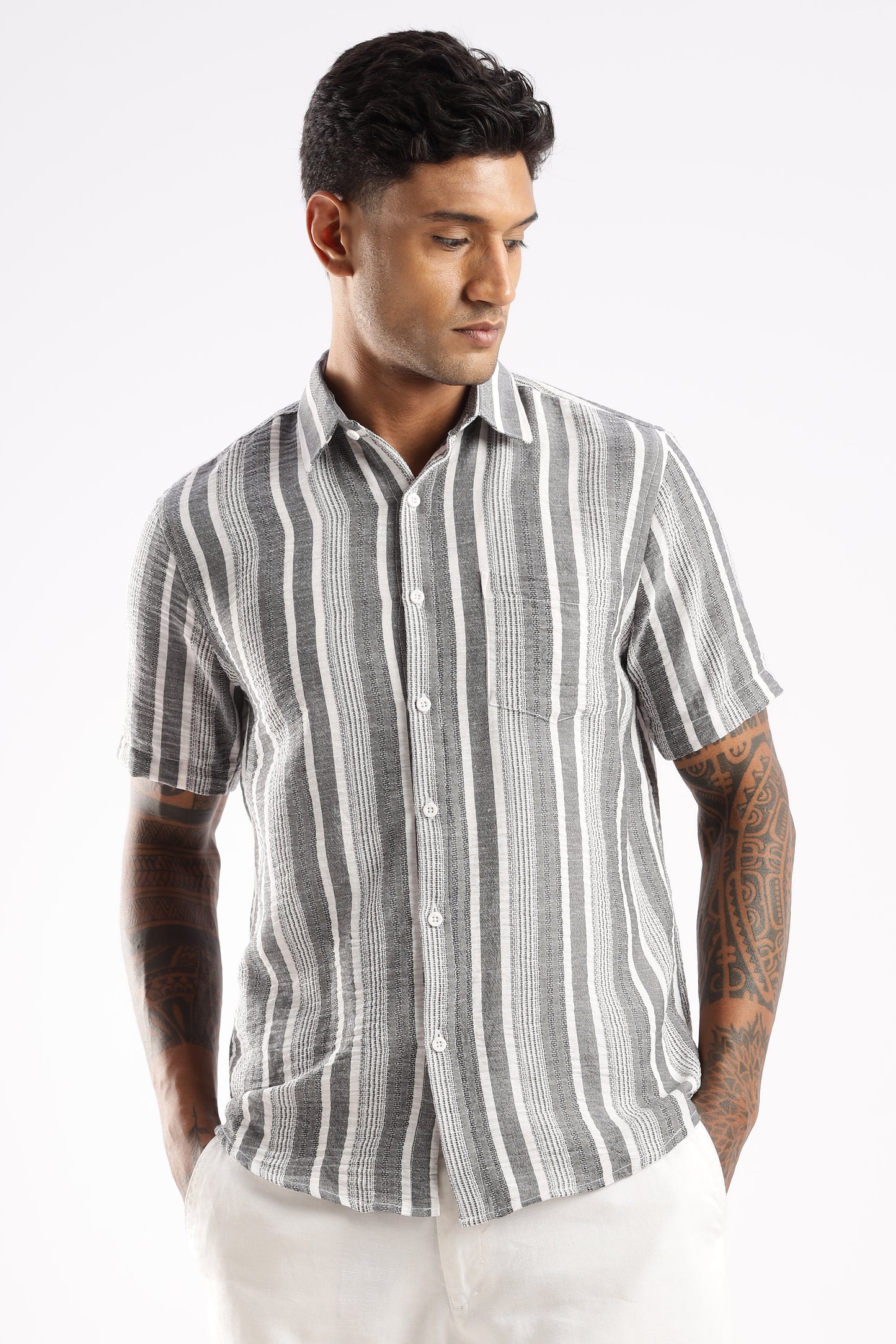 Multi Color Half Sleeve Korean Linen Shirt