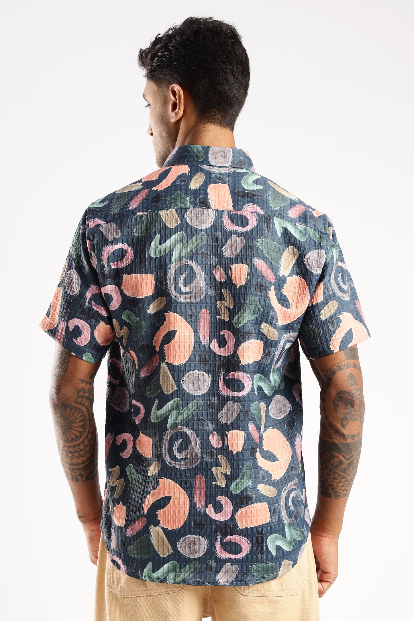 Multi Color Half Sleeve Korean Linen Shirt