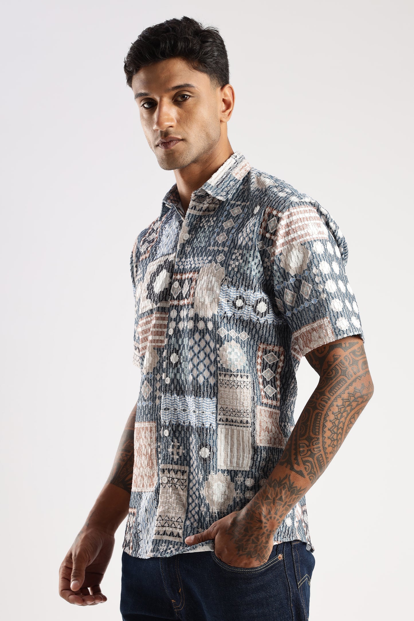 Multi Color Half Sleeve Korean Linen Shirt