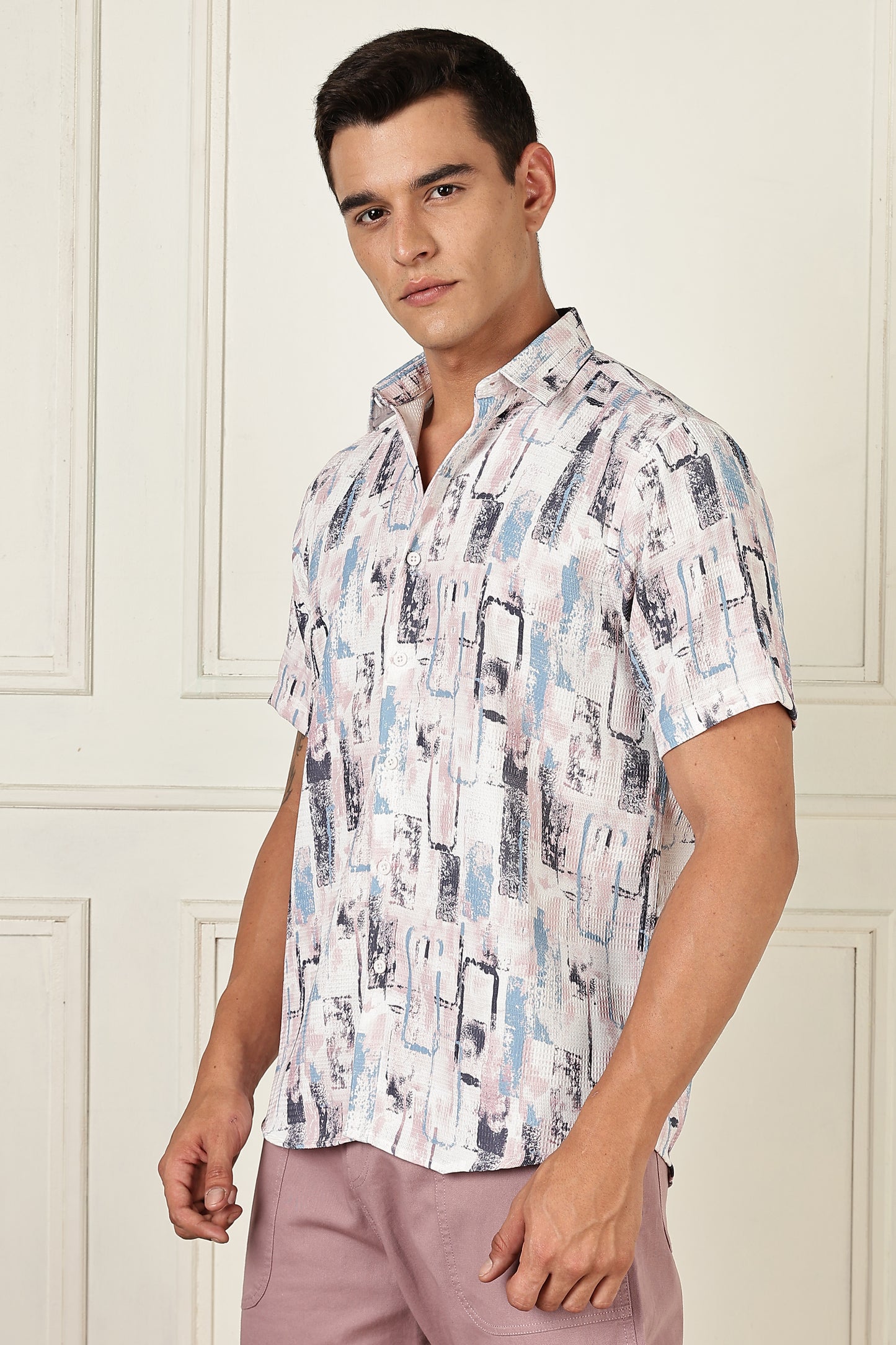 Multi Color Half Sleeve Korean Linen Shirt