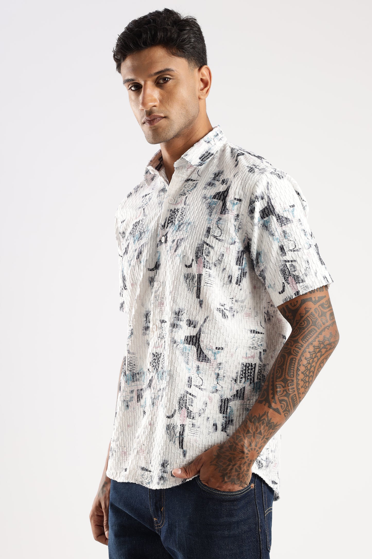 Multi Color Half Sleeve Korean Linen Shirt