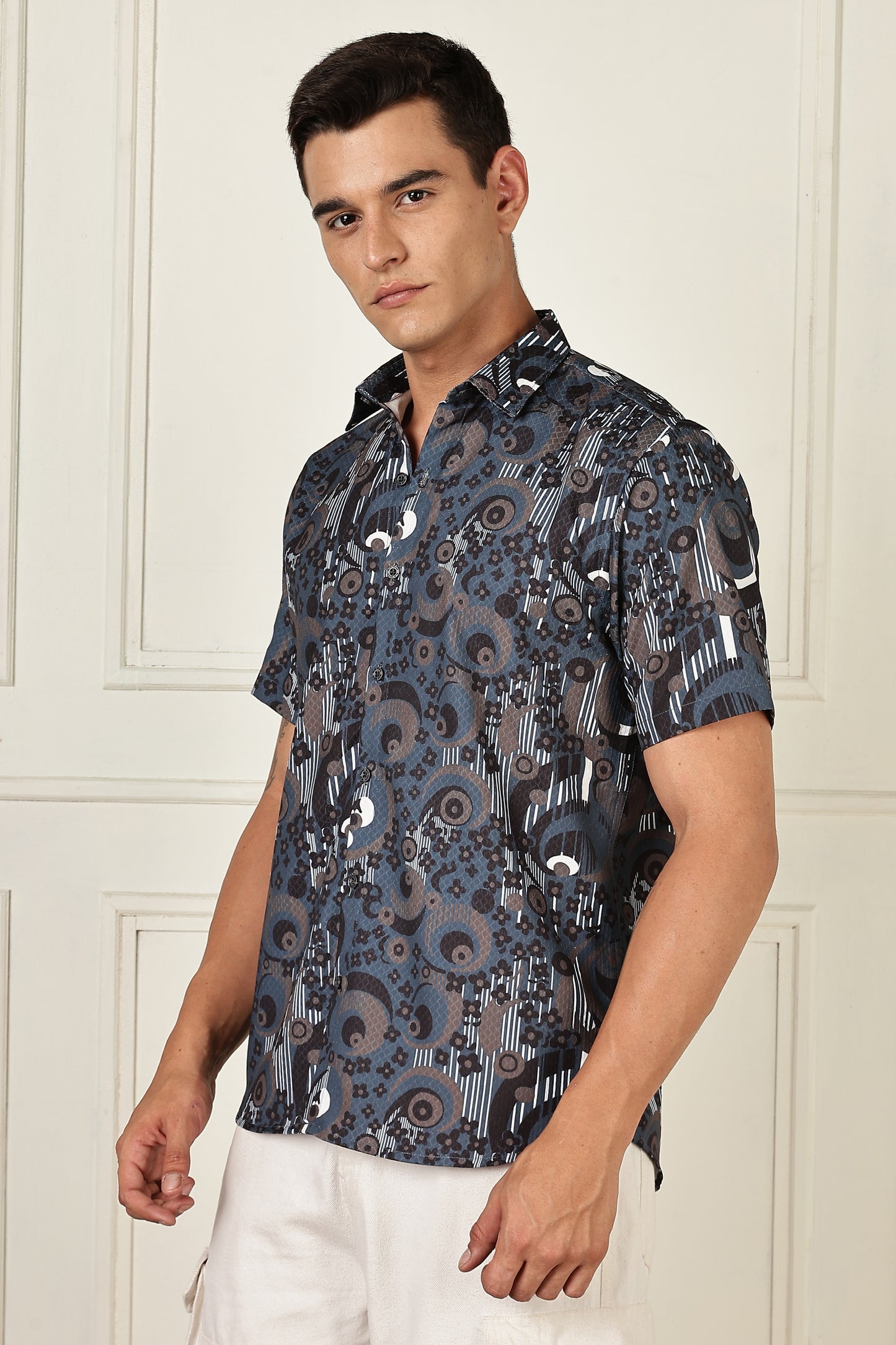Multi Color Half Sleeve Korean Linen Shirt