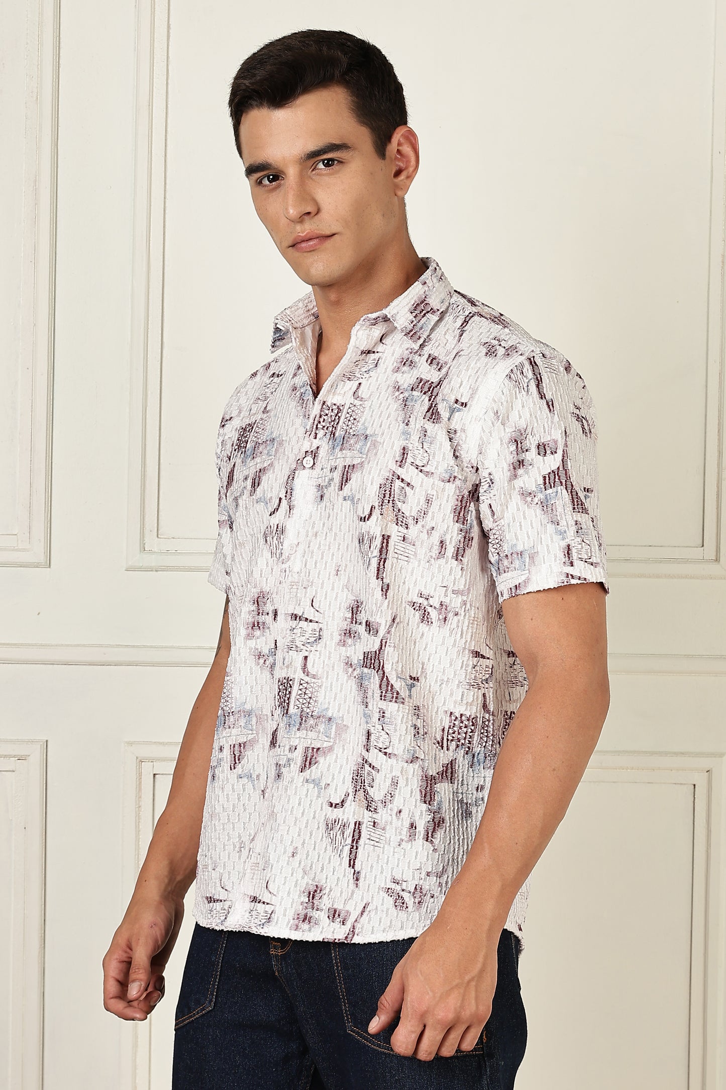 Multi Color Half Sleeve Korean Linen Shirt