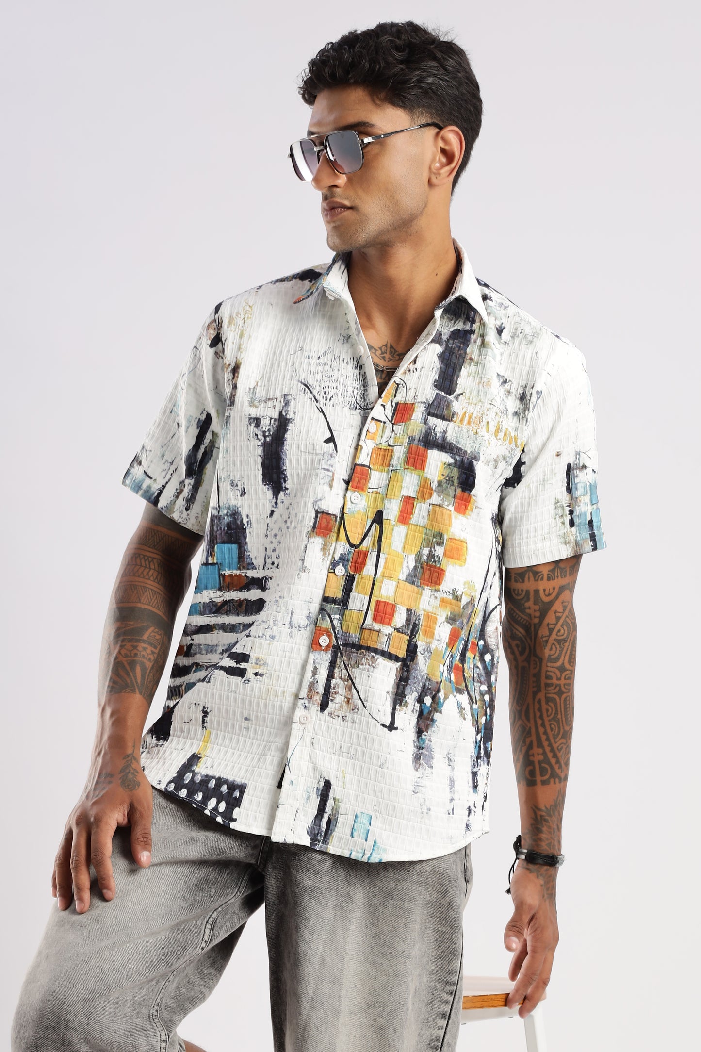 Multi Color Half Sleeve Korean Linen Shirt
