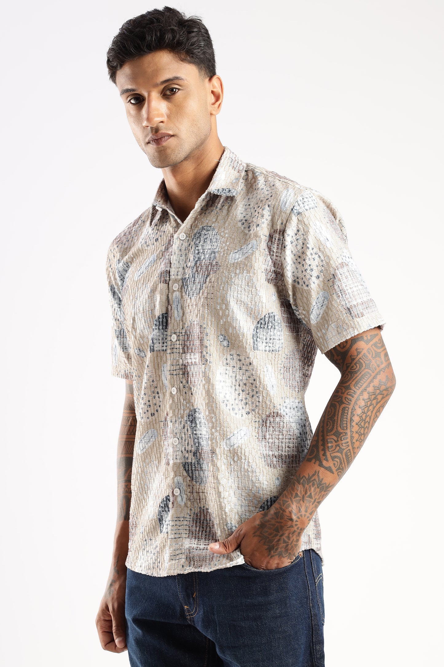 Multi Color Half Sleeve Korean Linen Shirt