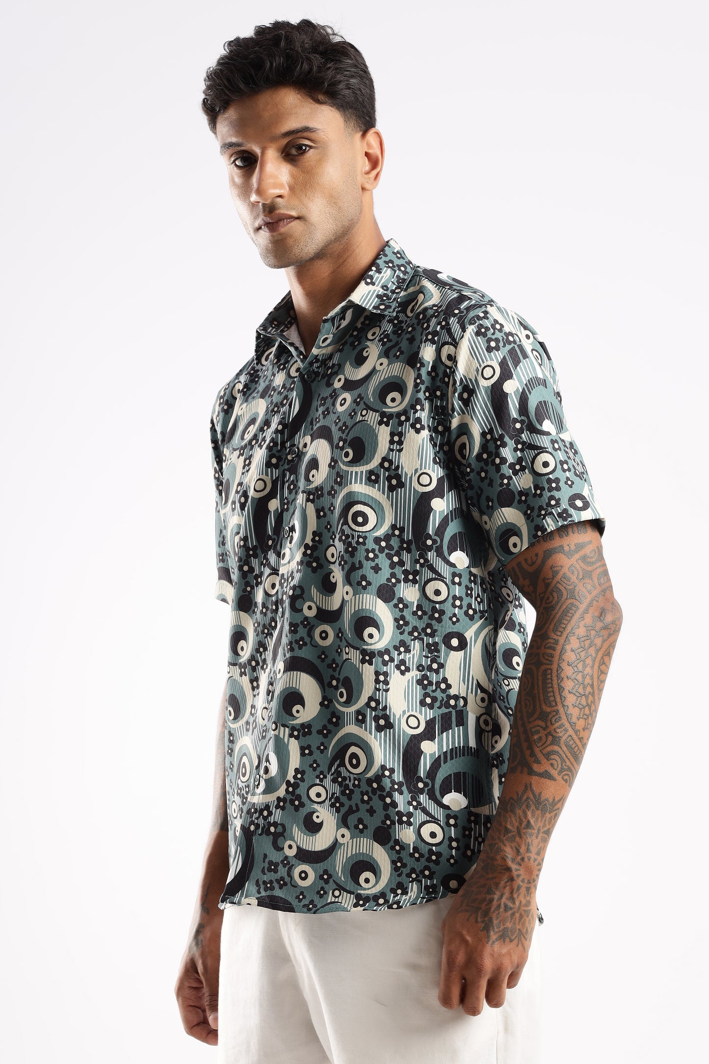 Multi Color Half Sleeve Korean Linen Shirt