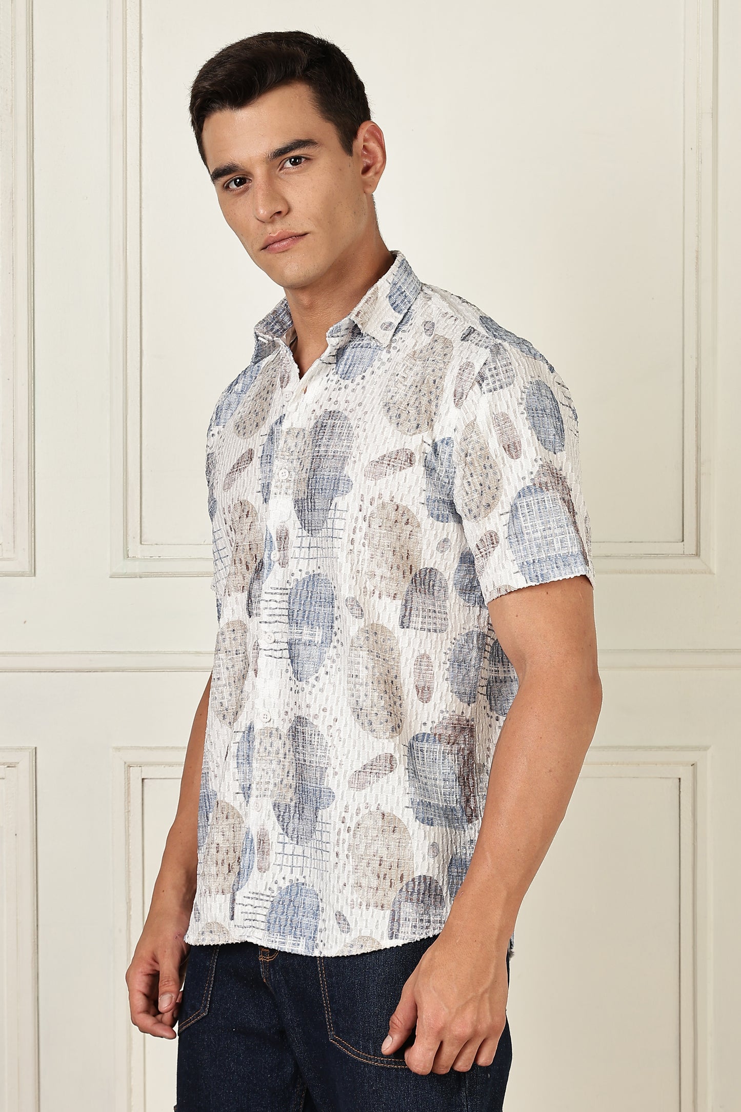 Multi Color Half Sleeve Korean Linen Shirt