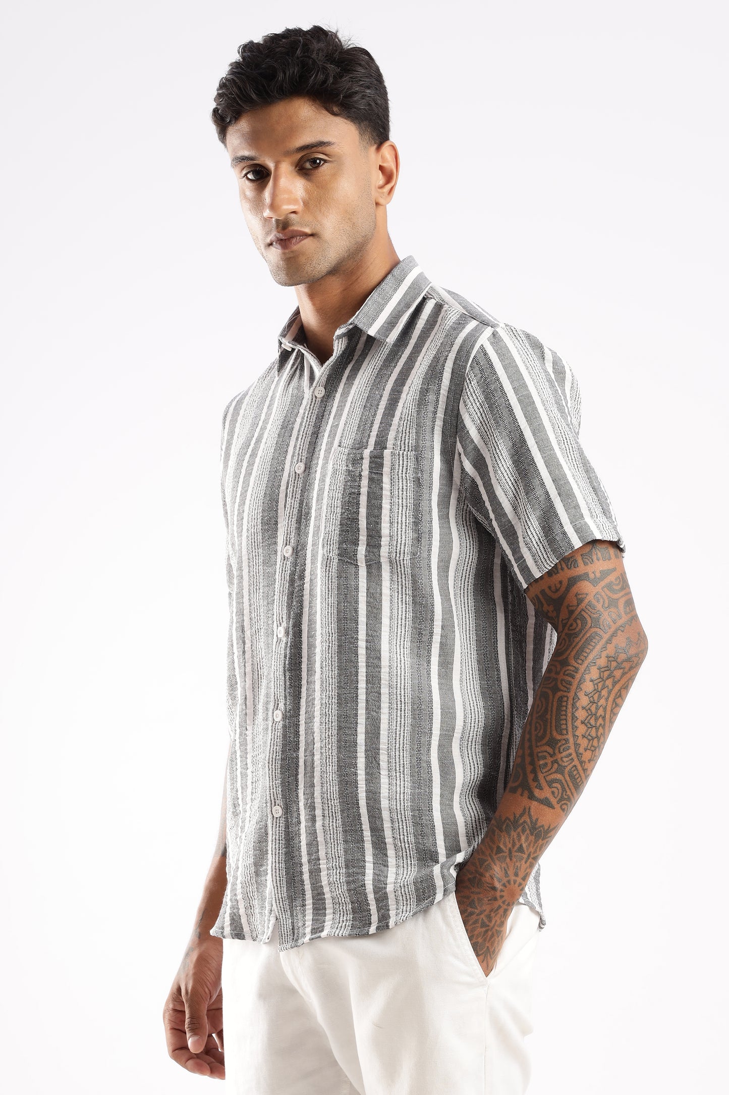 Multi Color Half Sleeve Korean Linen Shirt