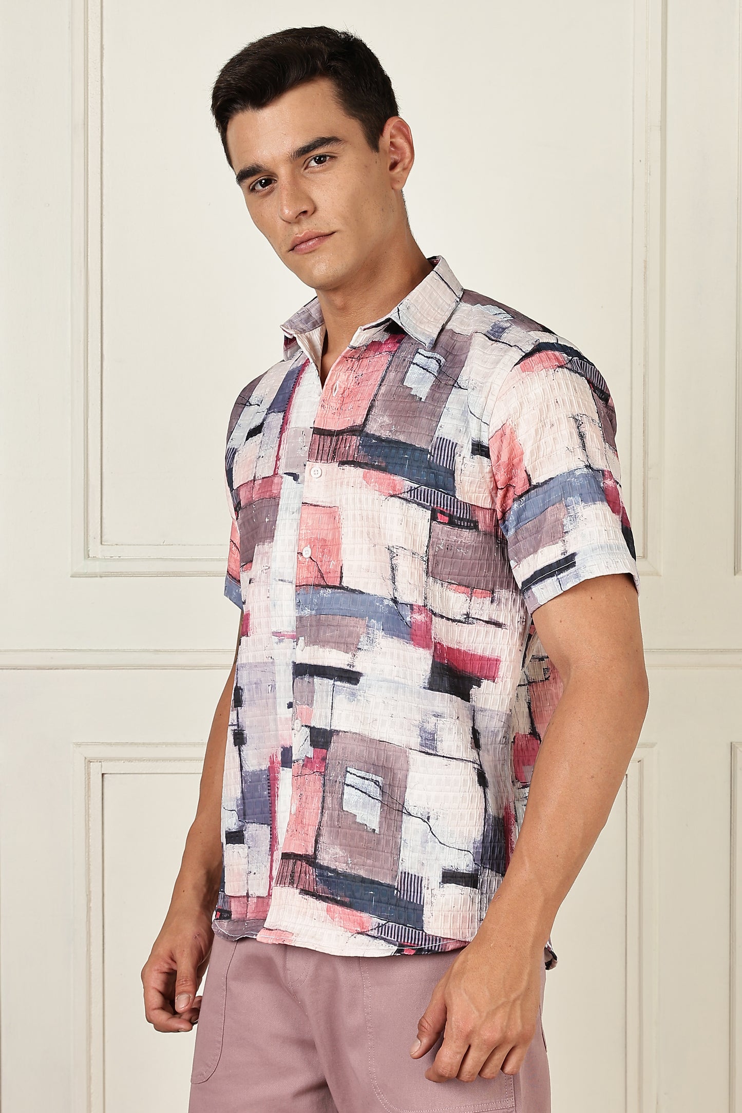 Multi Color Half Sleeve Korean Linen Shirt