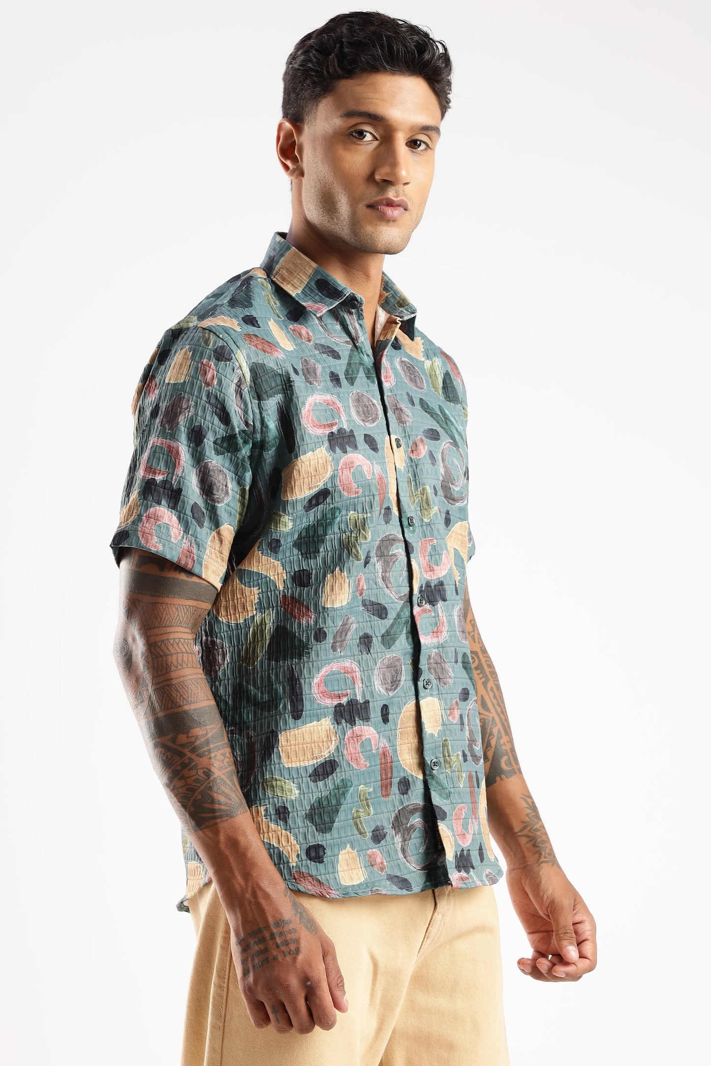 Multi Color Half Sleeve Korean Linen Shirt