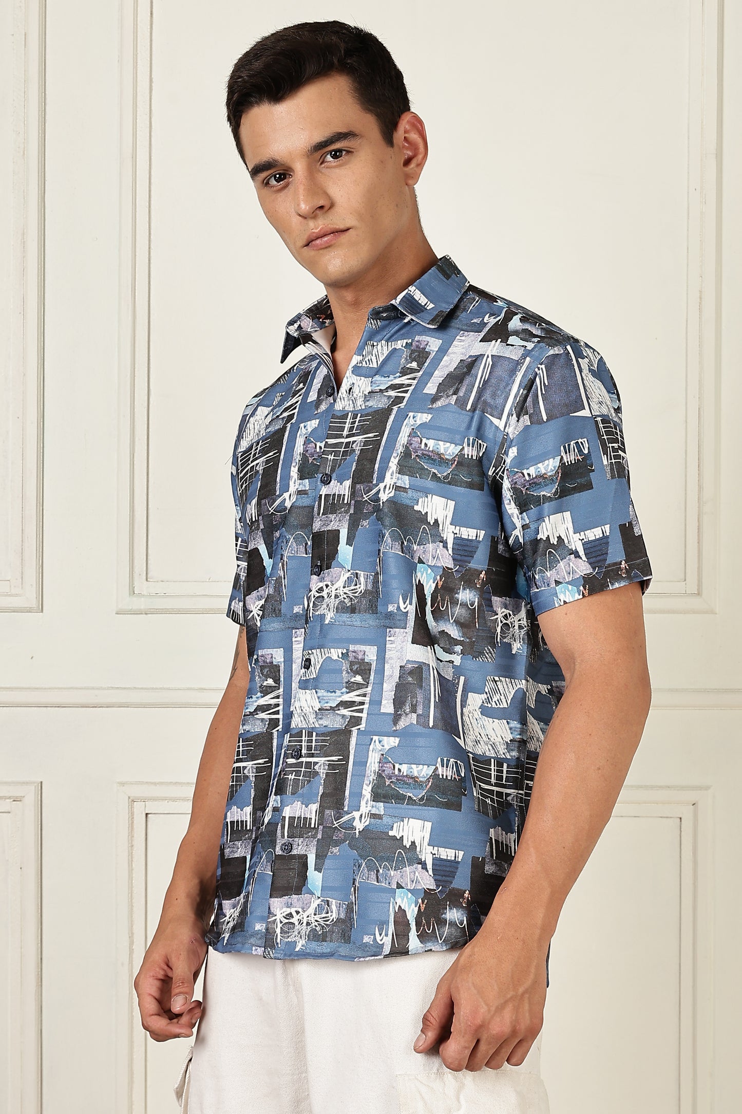 Multi Color Half Sleeve Korean Linen Shirt