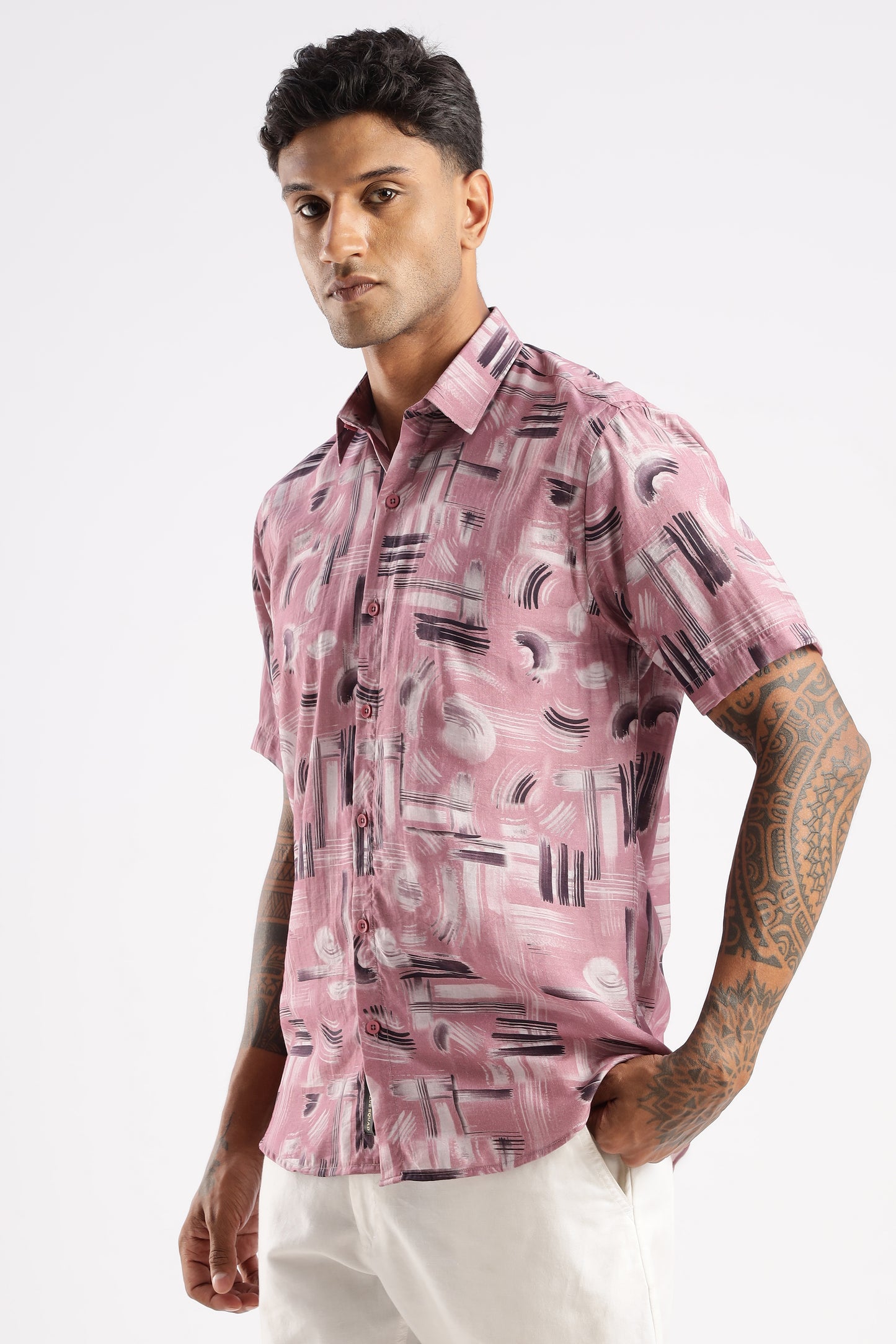 Multi Color Half Sleeve Korean Linen Shirt