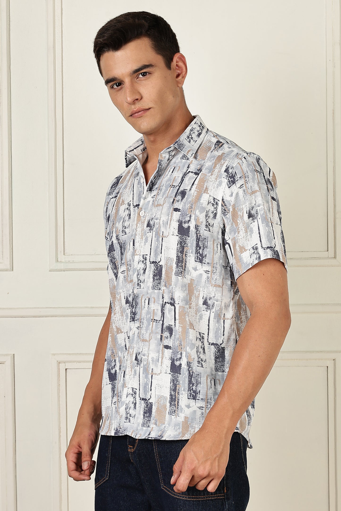 Multi Color Half Sleeve Korean Linen Shirt