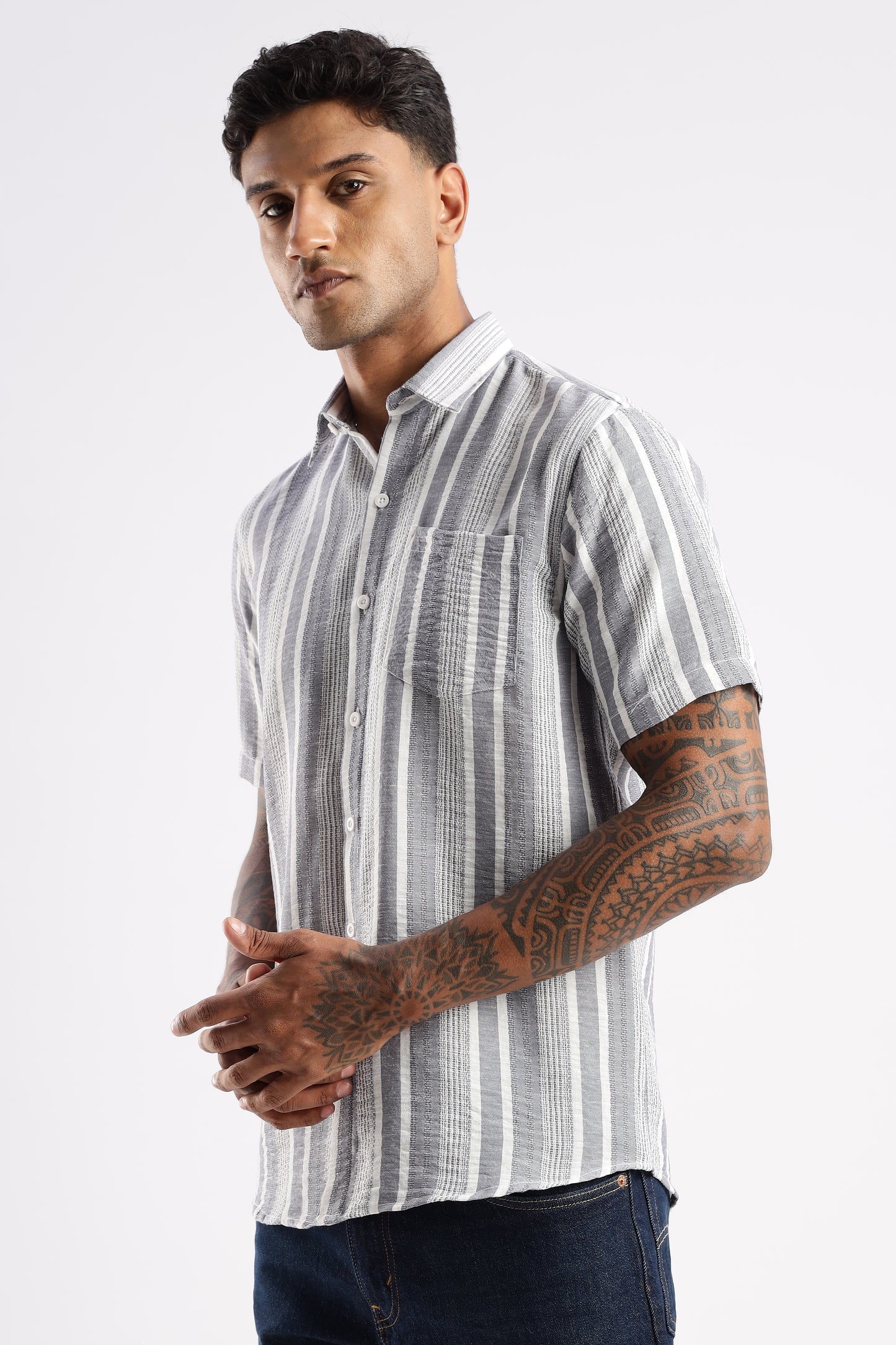 Multi Color Half Sleeve Korean Linen Shirt
