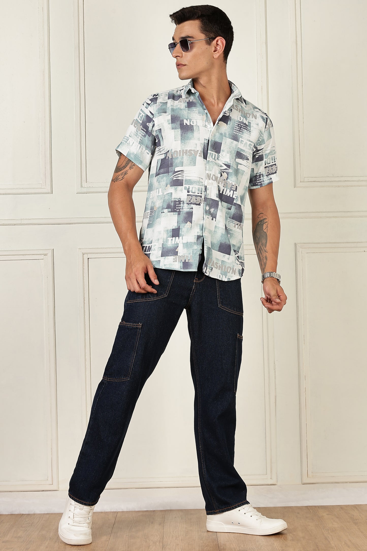 Multi Color Half Sleeve Korean Linen Shirt