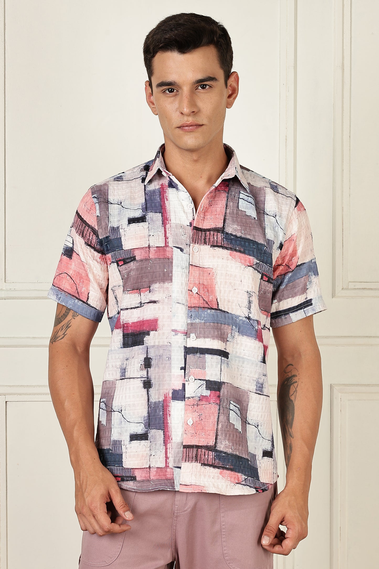 Multi Color Half Sleeve Korean Linen Shirt