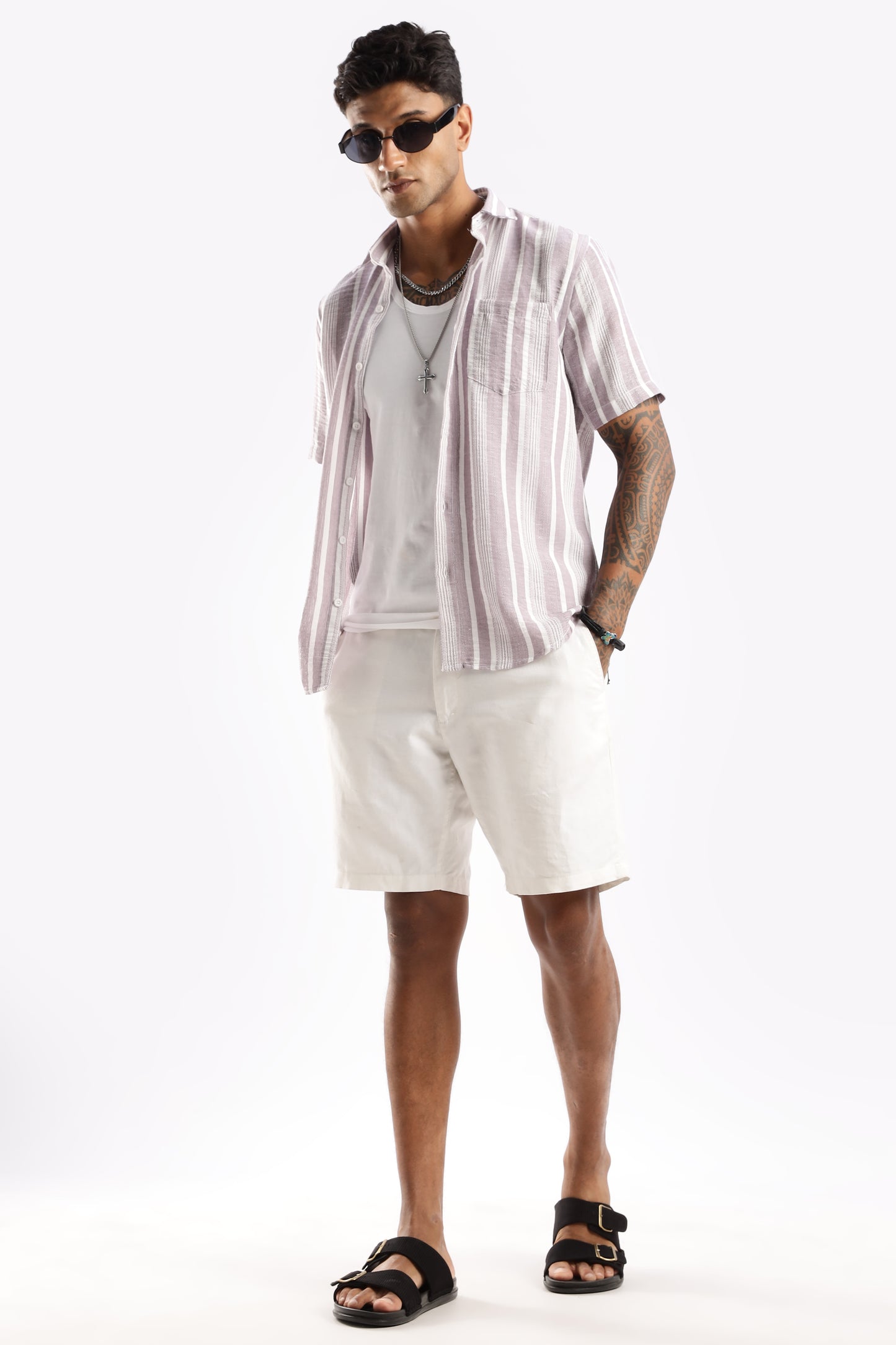 Multi Color Half Sleeve Korean Linen Shirt