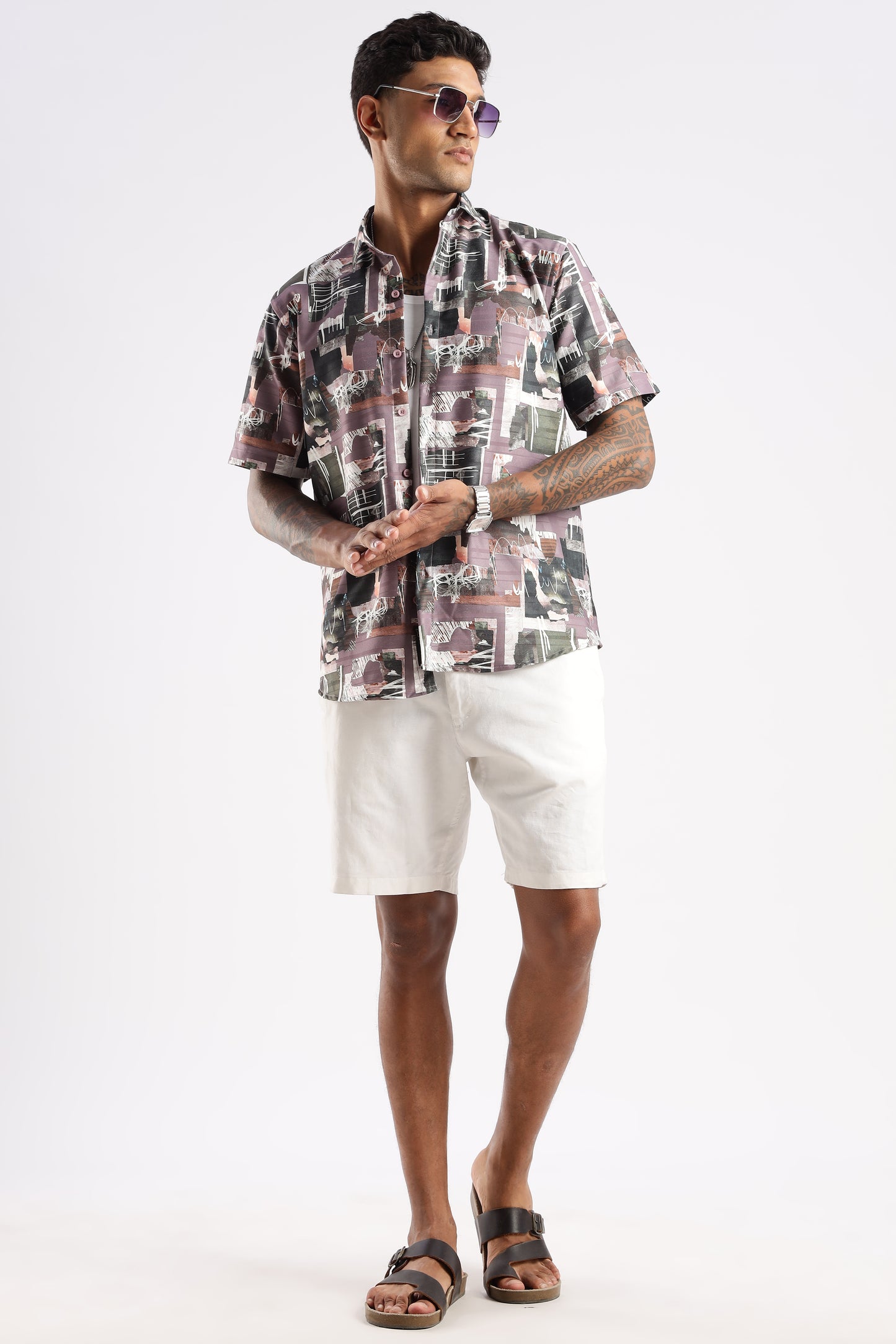 Multi Color Half Sleeve Korean Linen Shirt