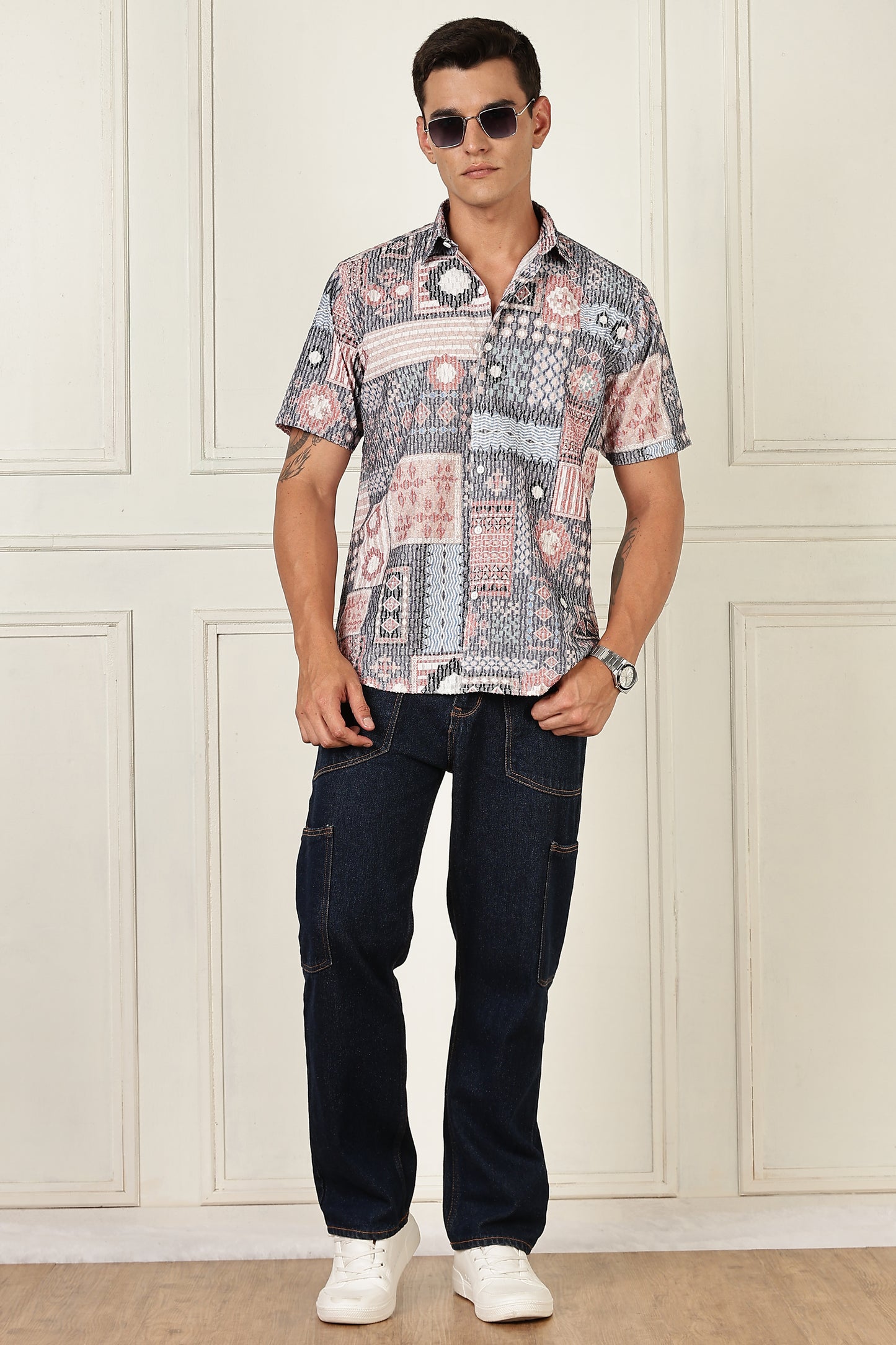 Multi Color Half Sleeve Korean Linen Shirt