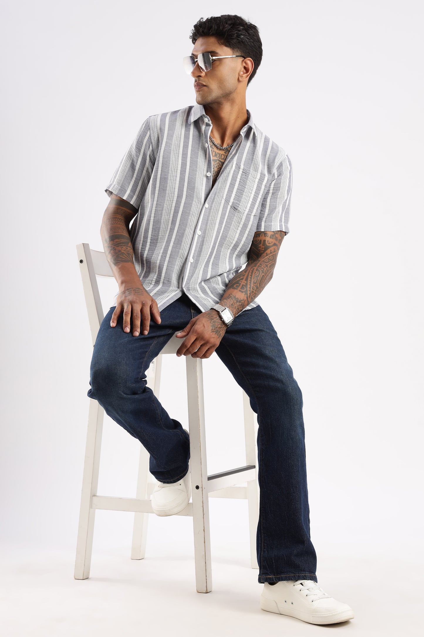 Multi Color Half Sleeve Korean Linen Shirt