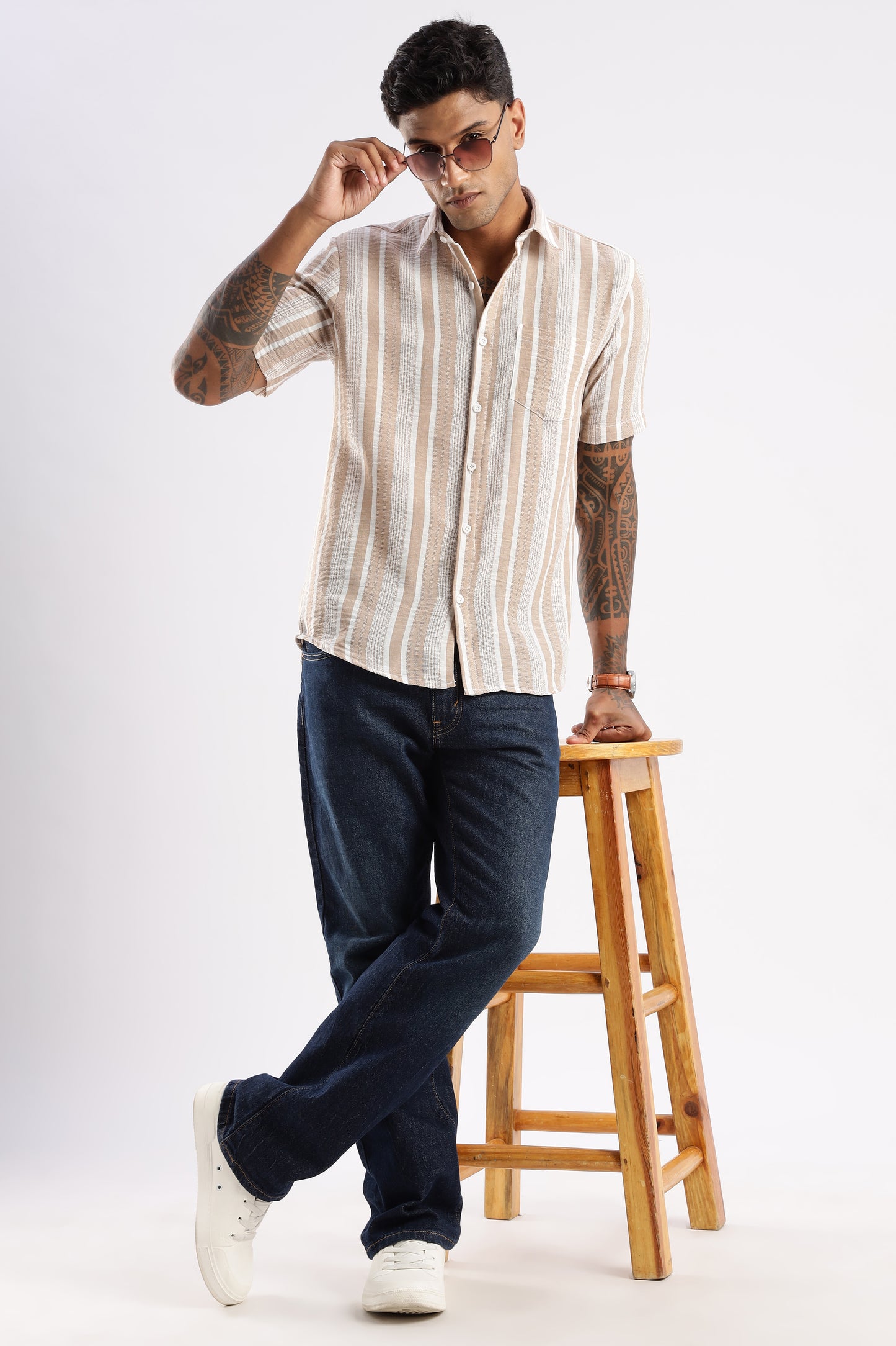 Multi Color Half Sleeve Korean Linen Shirt