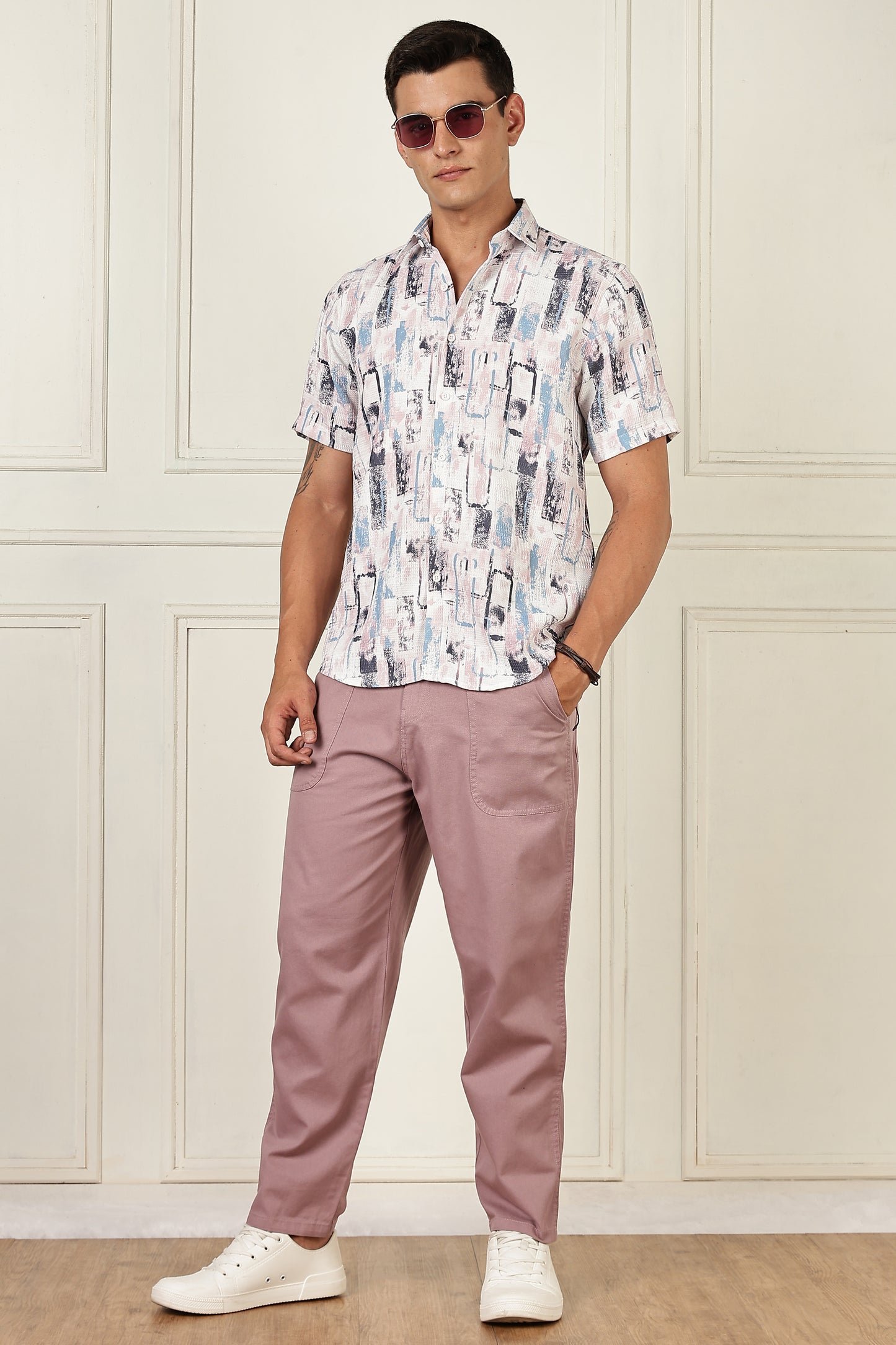Multi Color Half Sleeve Korean Linen Shirt