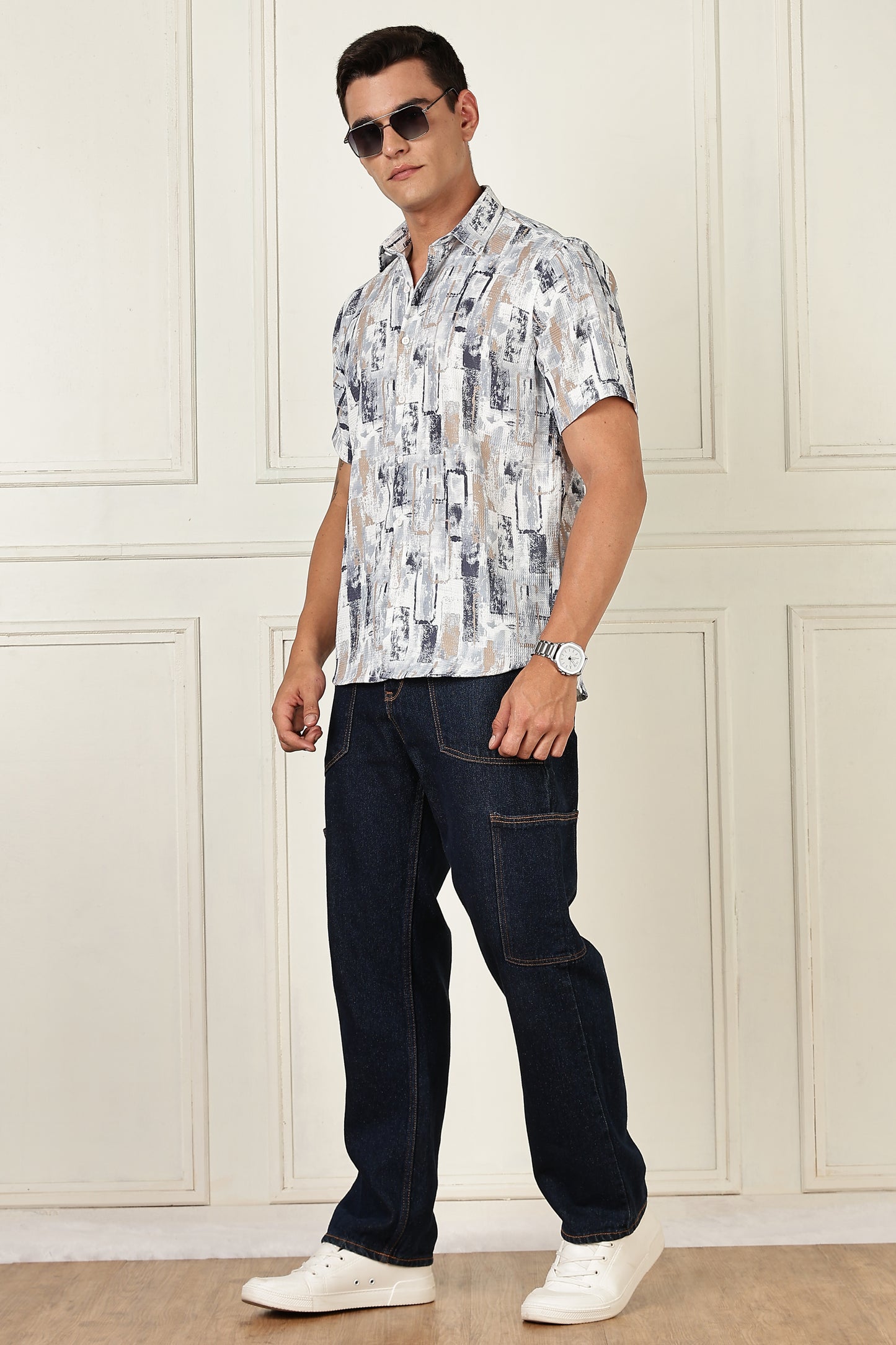 Multi Color Half Sleeve Korean Linen Shirt