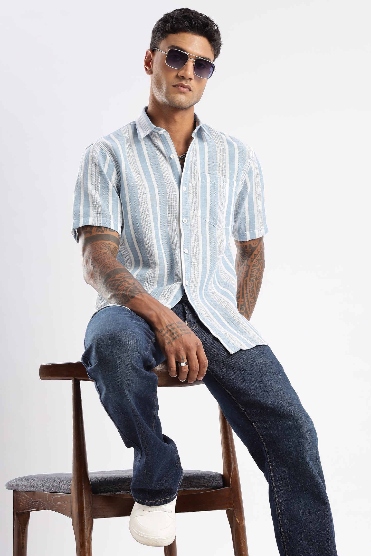 Multi Color Half Sleeve Korean Linen Shirt