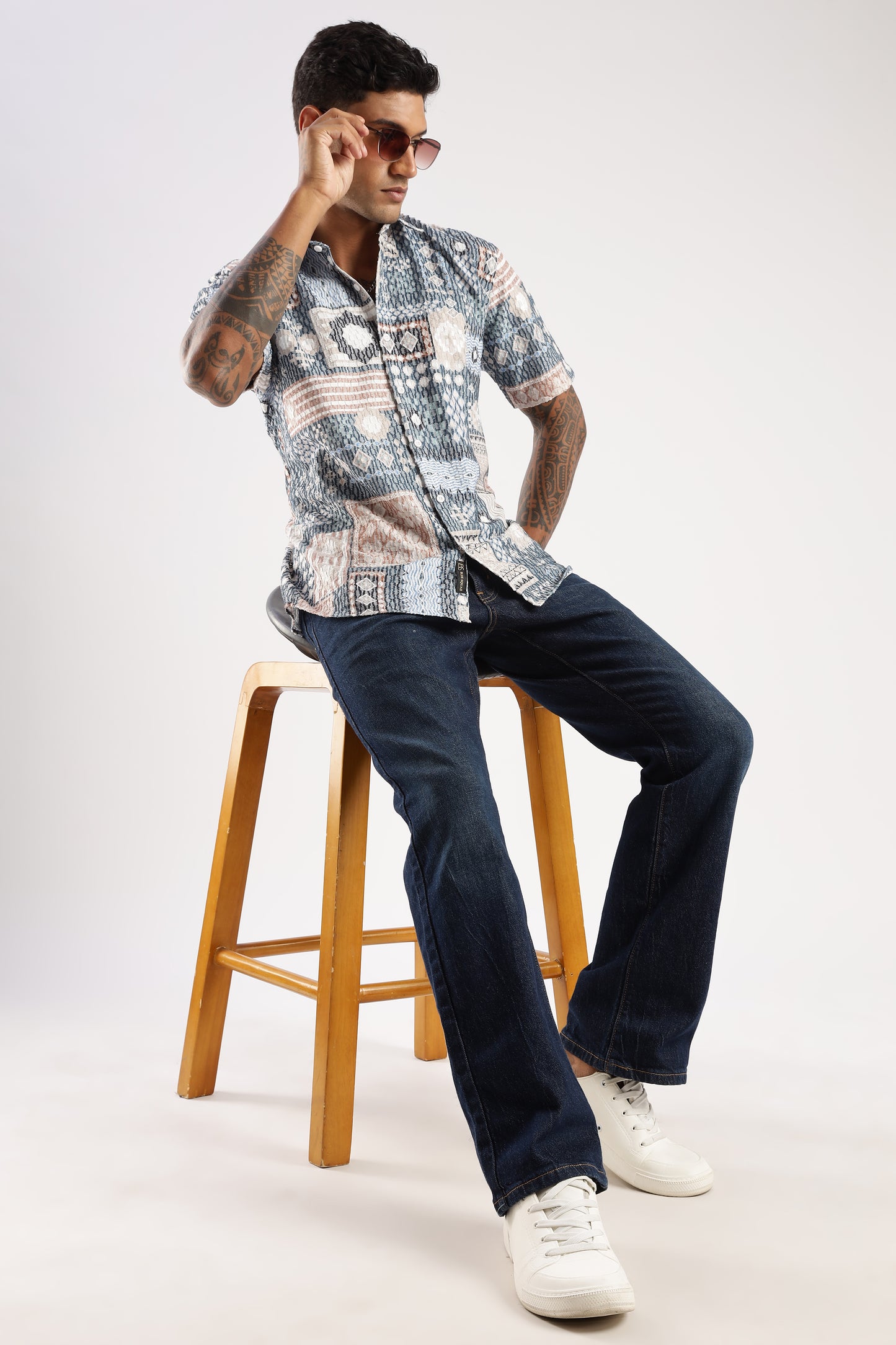 Multi Color Half Sleeve Korean Linen Shirt