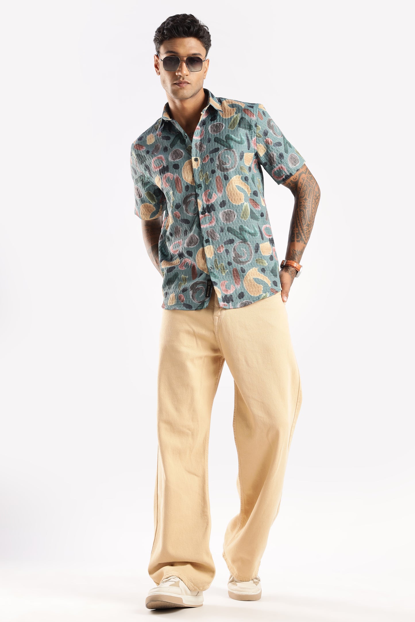 Multi Color Half Sleeve Korean Linen Shirt
