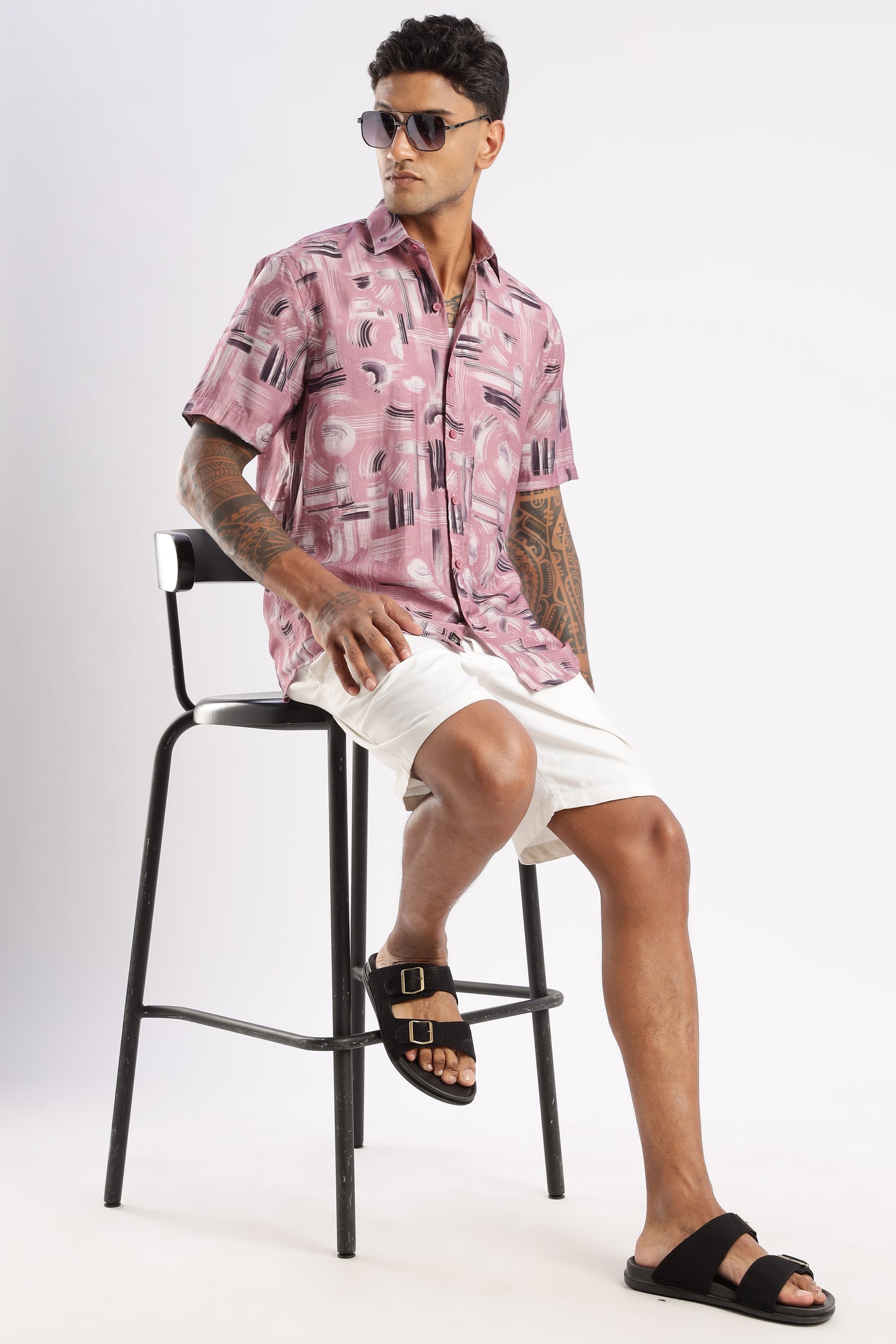 Multi Color Half Sleeve Korean Linen Shirt
