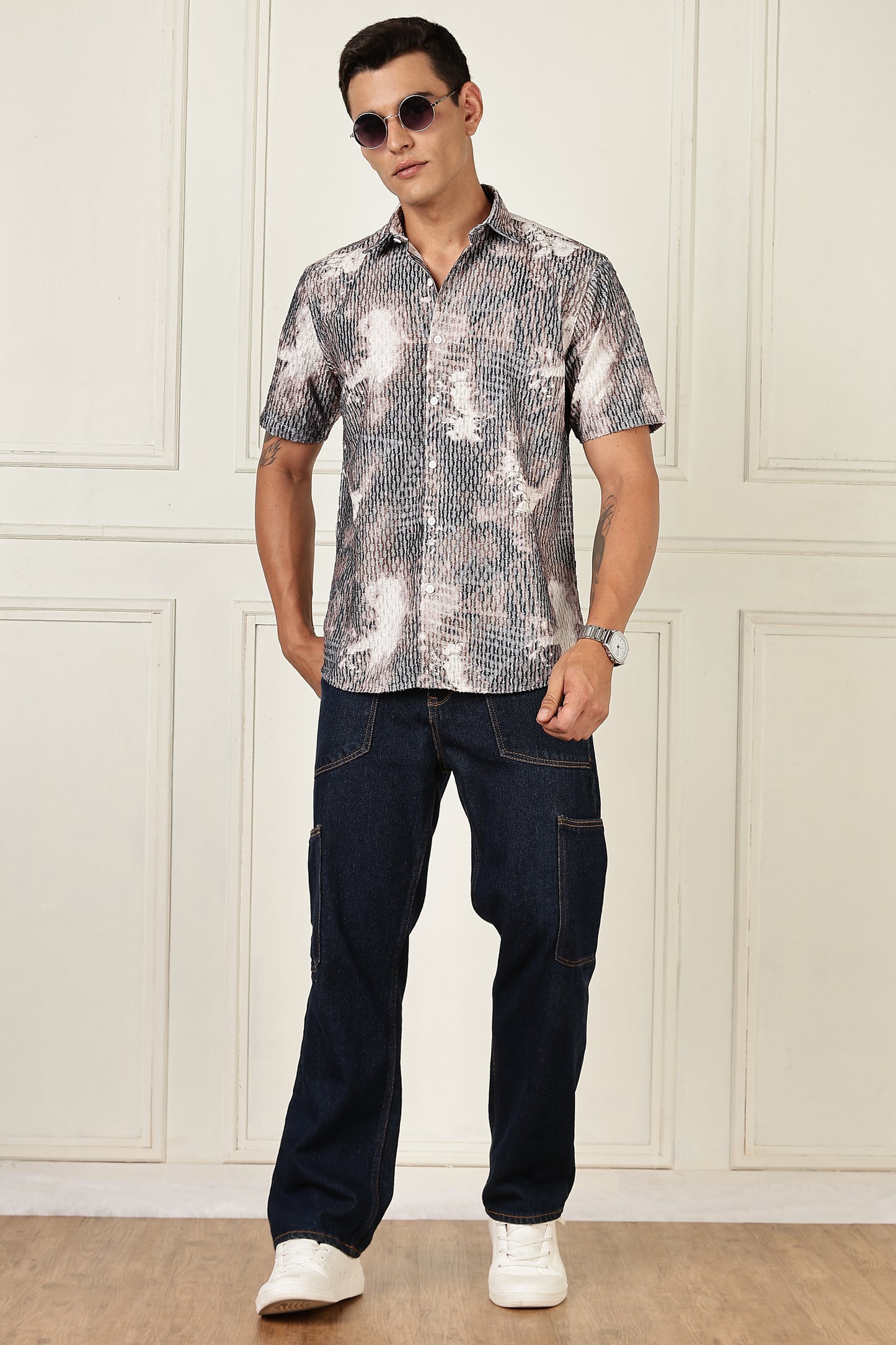 Multi Color Half Sleeve Korean Linen Shirt