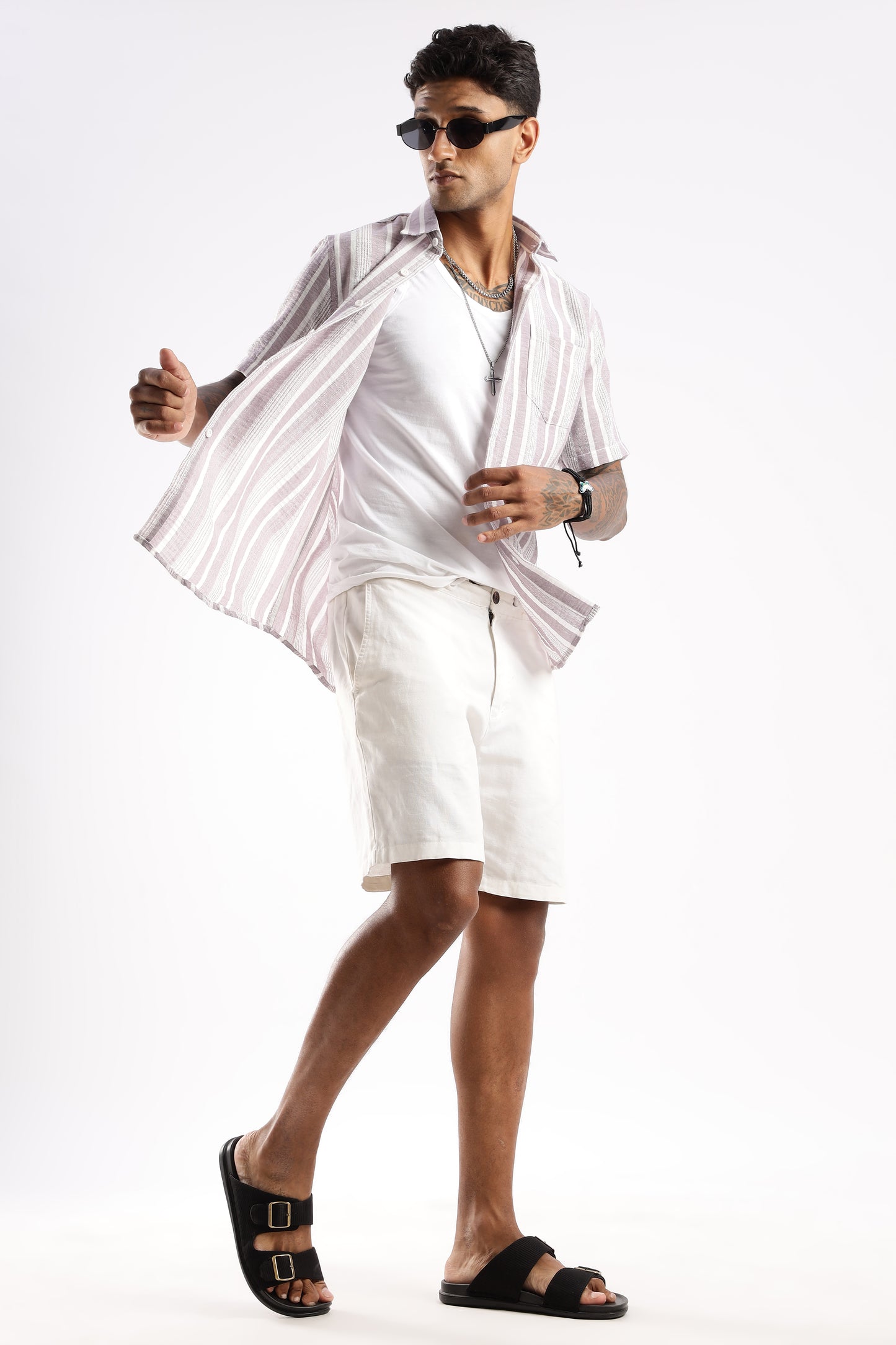 Multi Color Half Sleeve Korean Linen Shirt