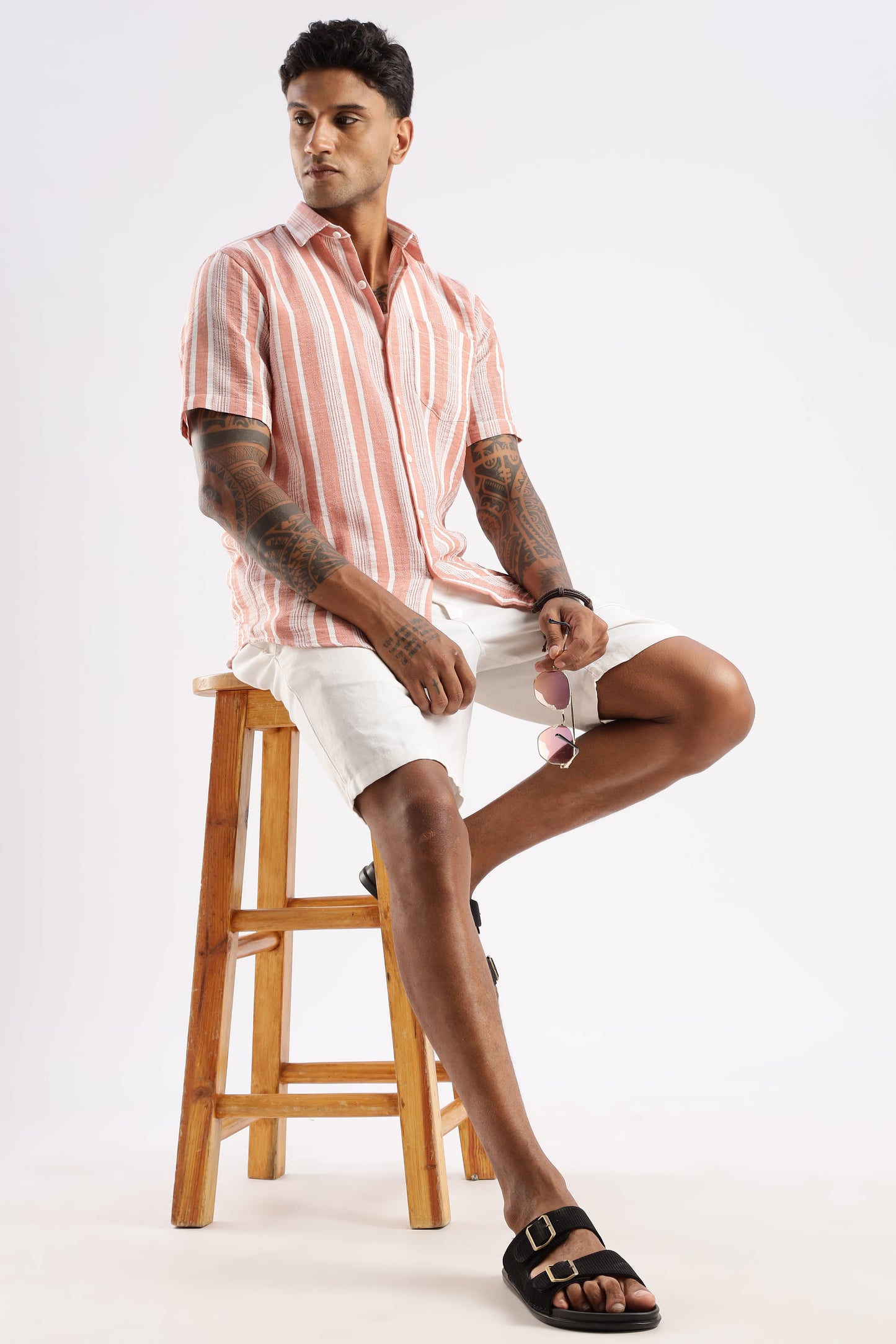 Multi Color Half Sleeve Korean Linen Shirt