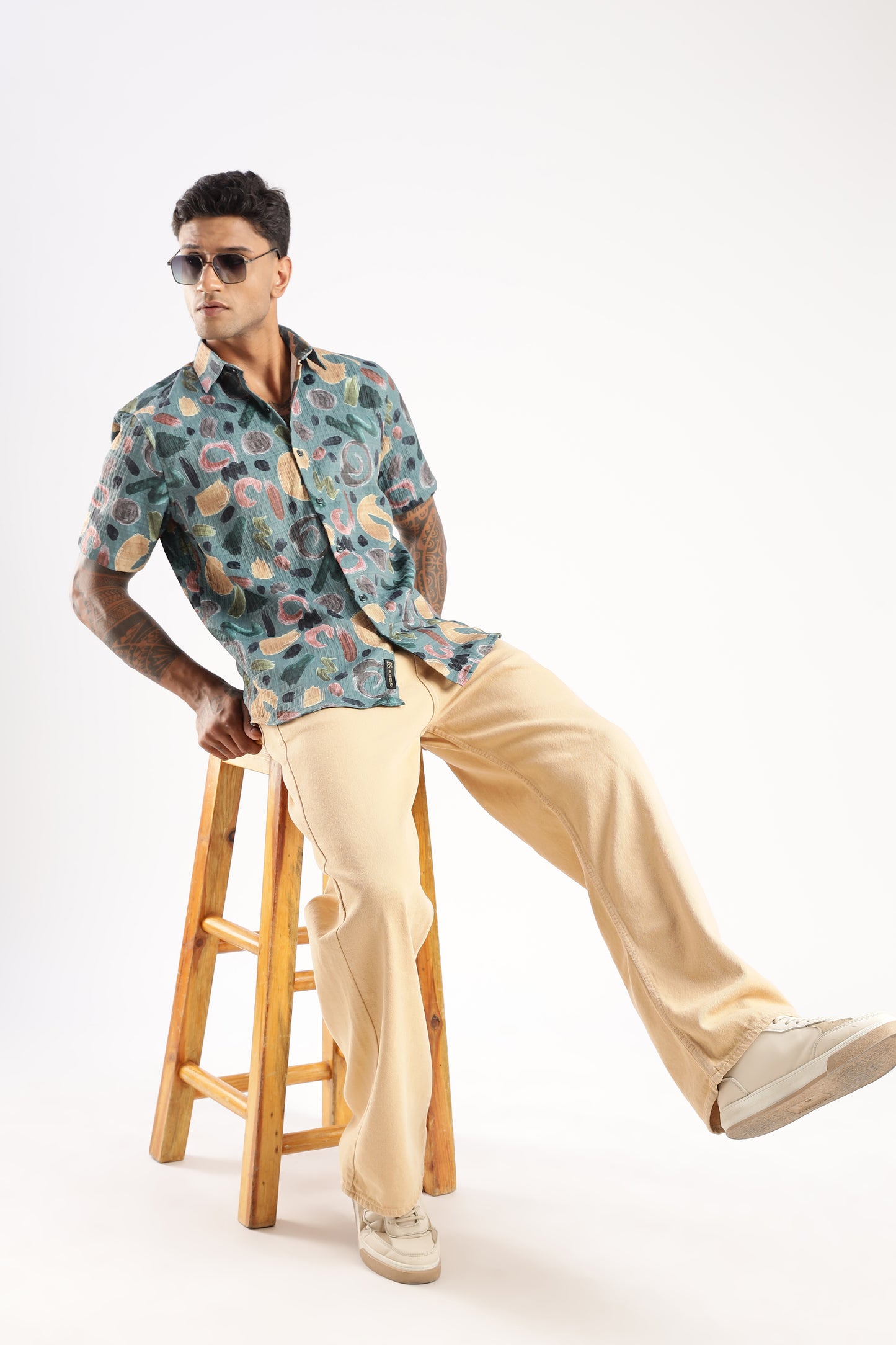 Multi Color Half Sleeve Korean Linen Shirt