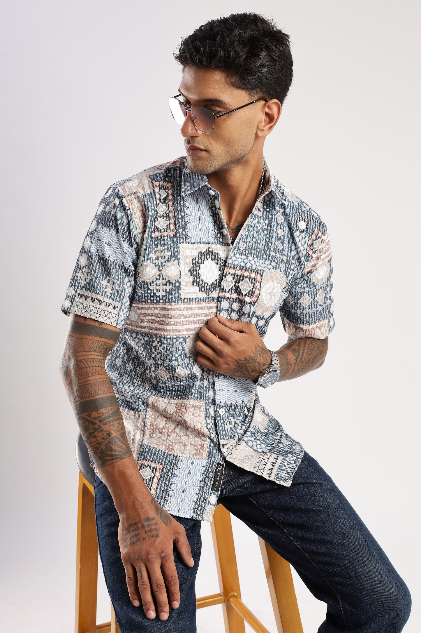 Multi Color Half Sleeve Korean Linen Shirt