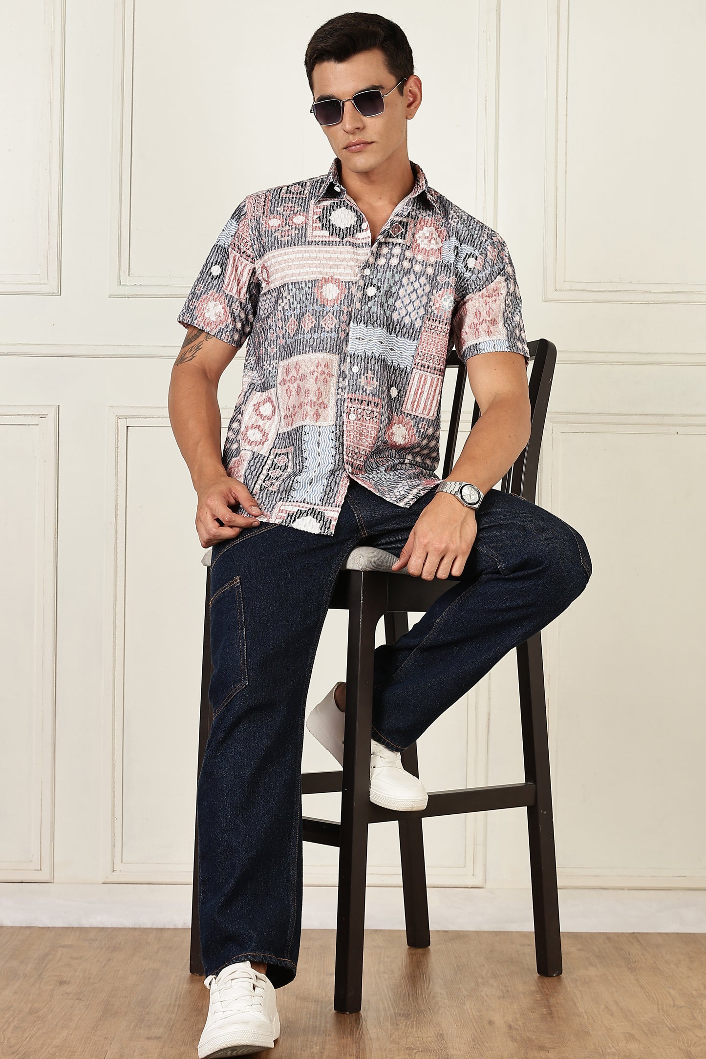 Multi Color Half Sleeve Korean Linen Shirt