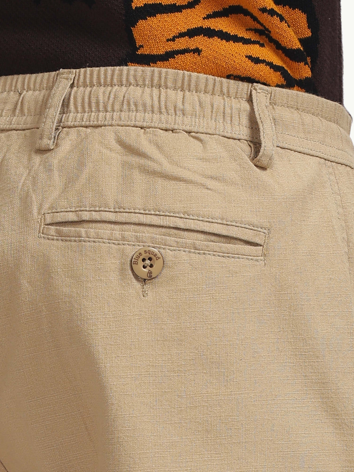 Wheat Cotton Linen Straight Fit Trouser
