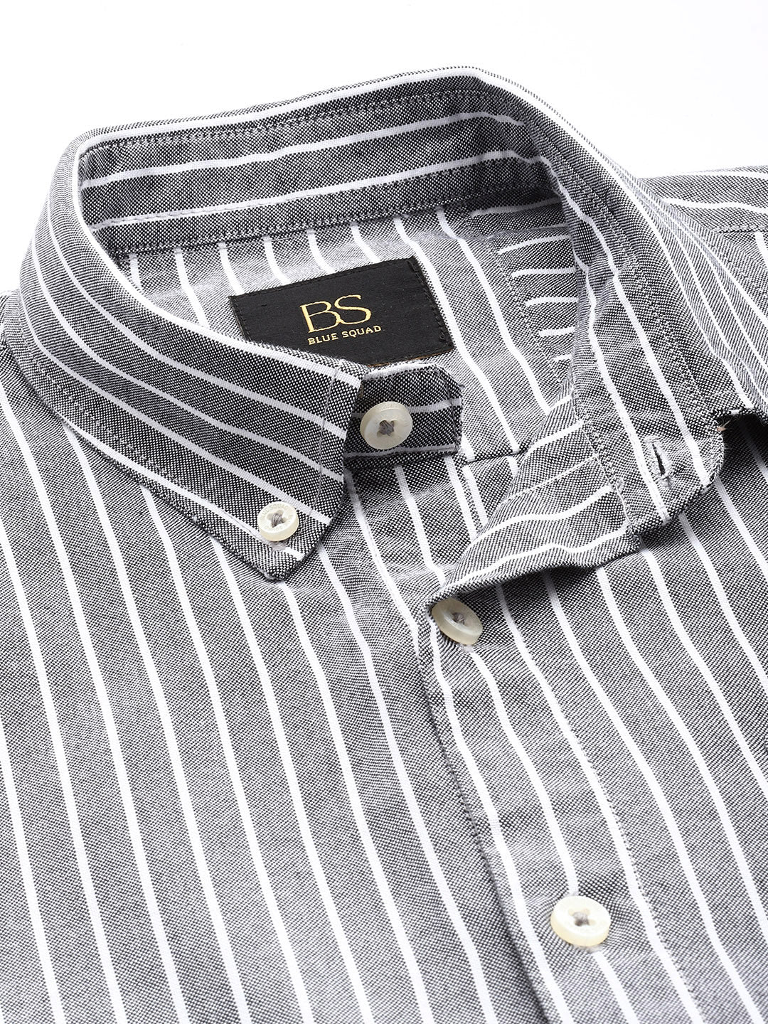 Black Full Sleeve Chambray Cotton Shirt