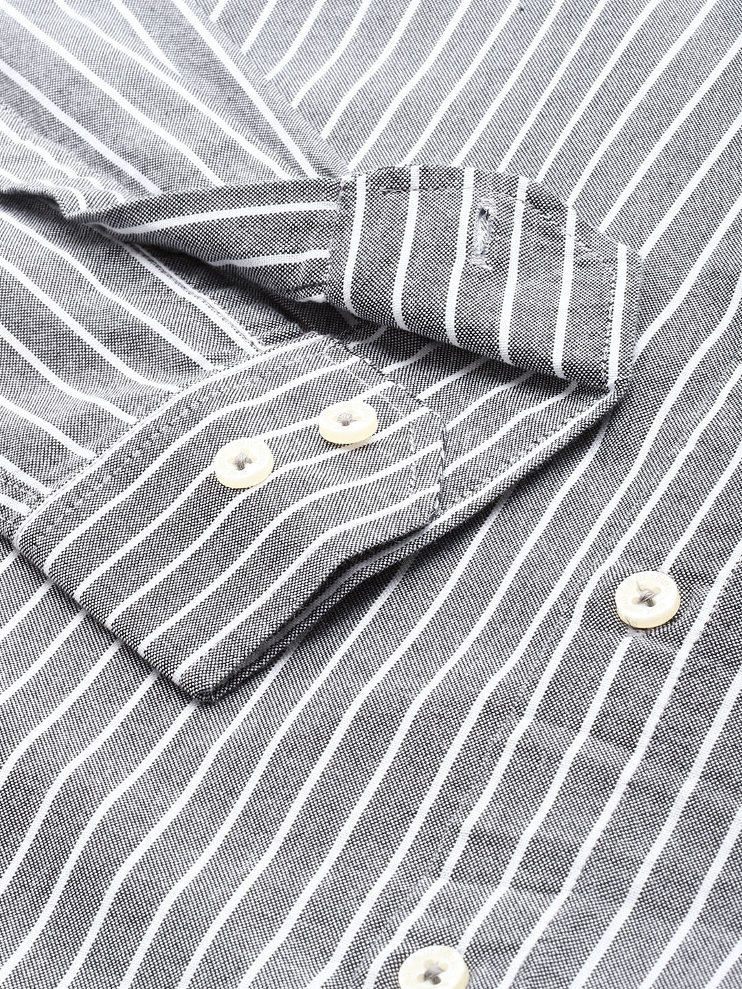 Black Full Sleeve Chambray Cotton Shirt