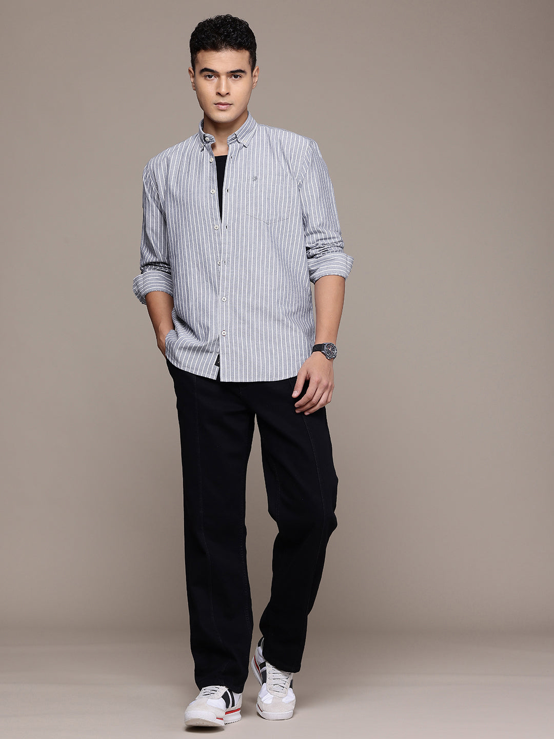 Blue Full Sleeve Chambray Cotton Shirt