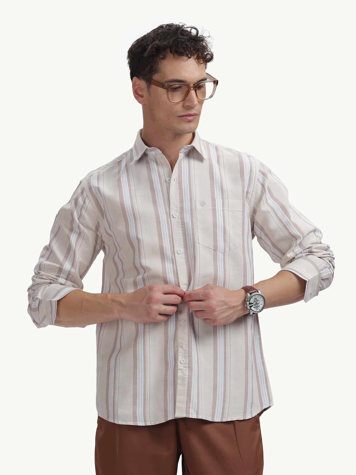 Multi Color Full Sleeve Oxford Cotton Shirt
