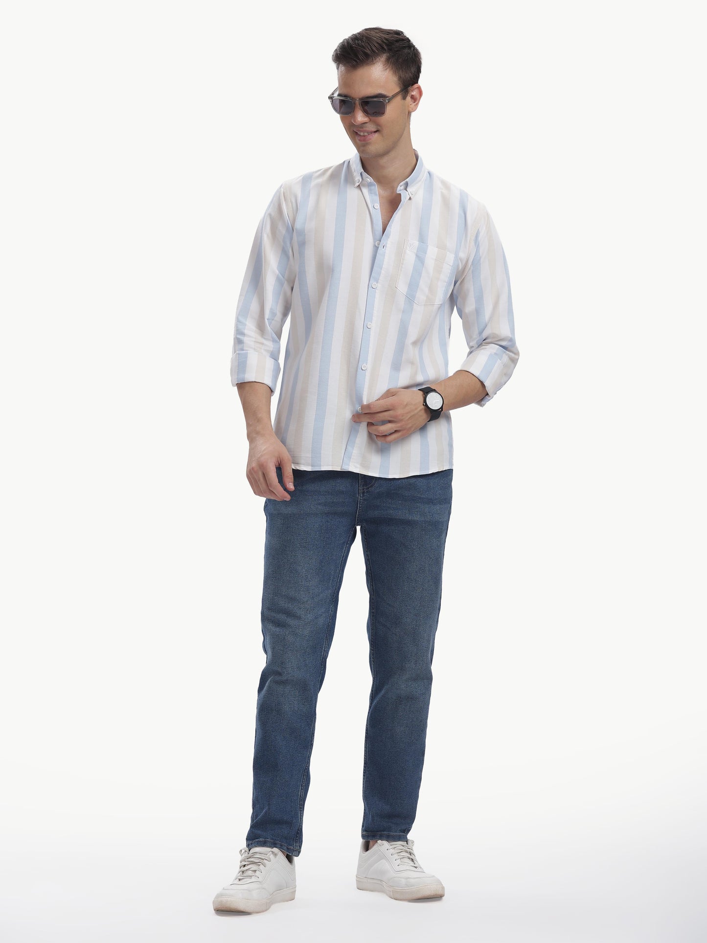 Multi Color Full Sleeve Oxford Cotton Shirt