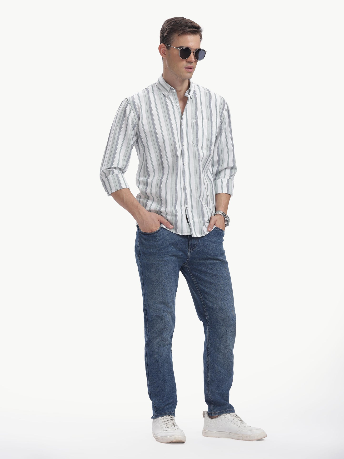 Multi Color Full Sleeve Oxford Cotton Shirt