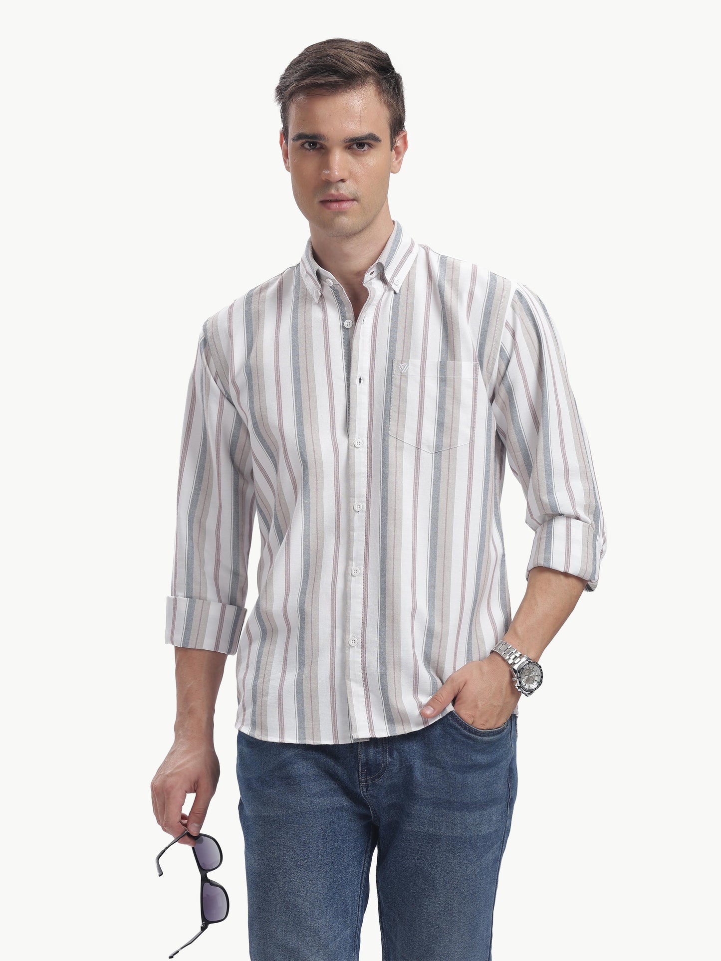 Multi Color Full Sleeve Oxford Cotton Shirt