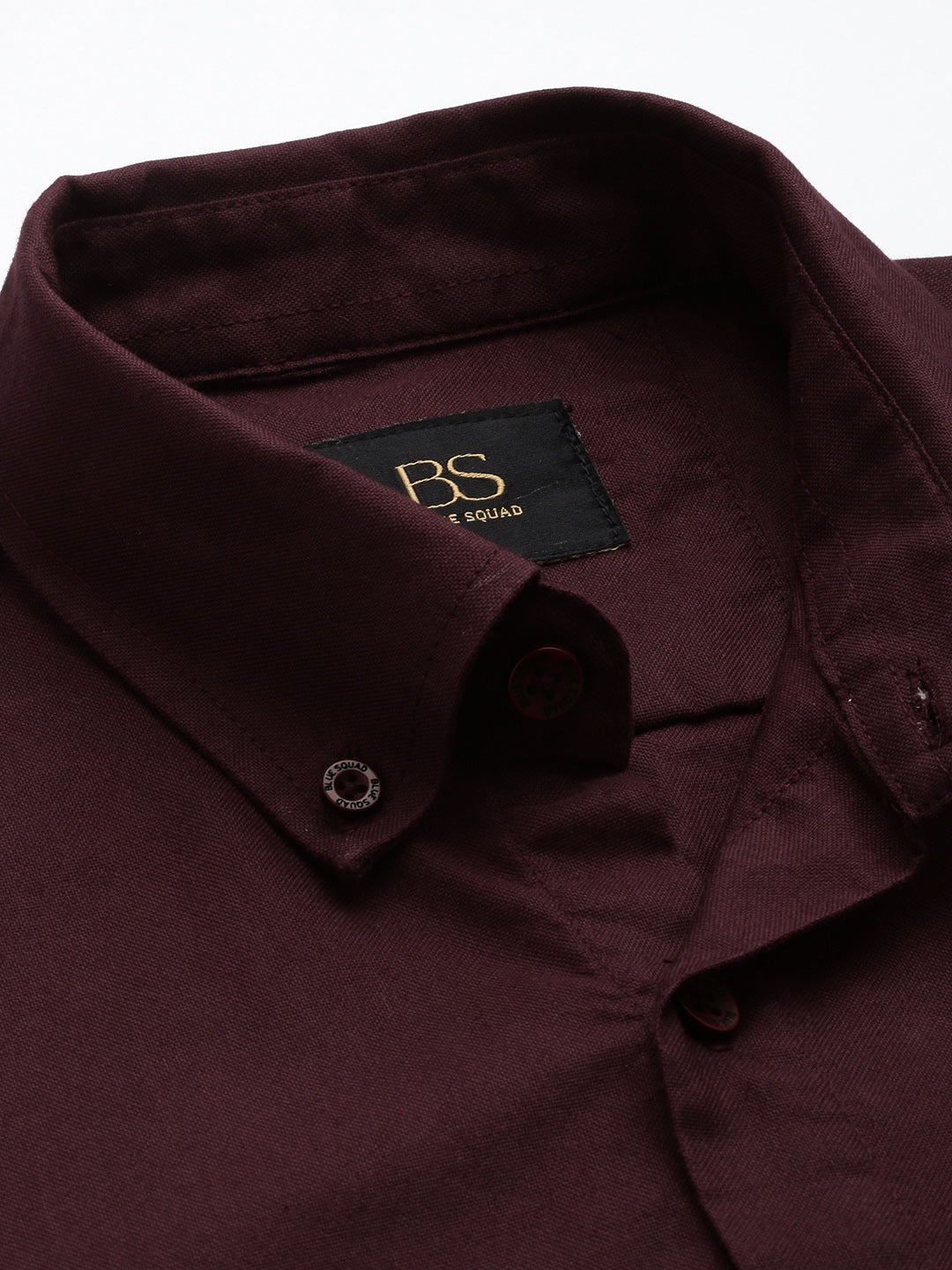 Burgundy Full Sleeve Oxford Cotton Shirt